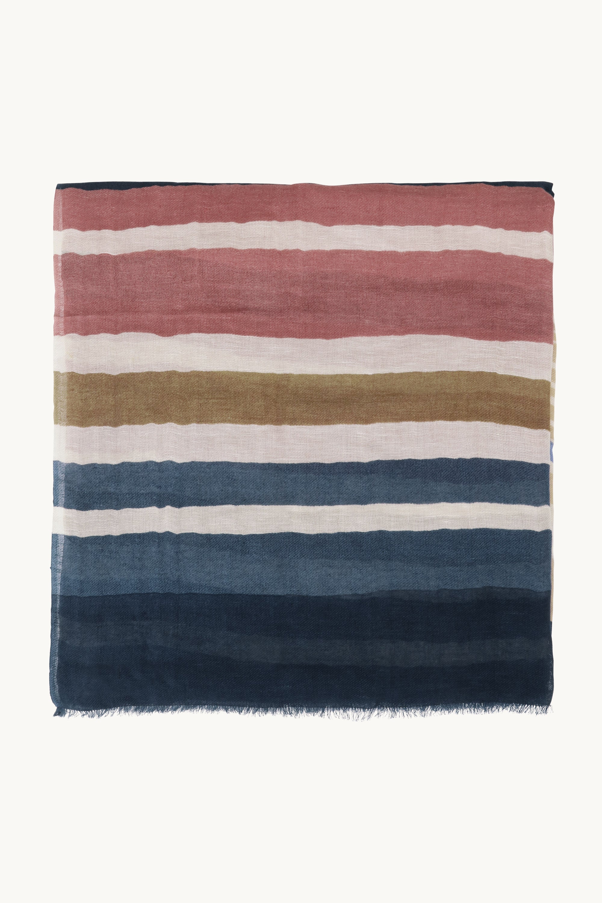 Écharpe Rayée - Beige Organic Stripe