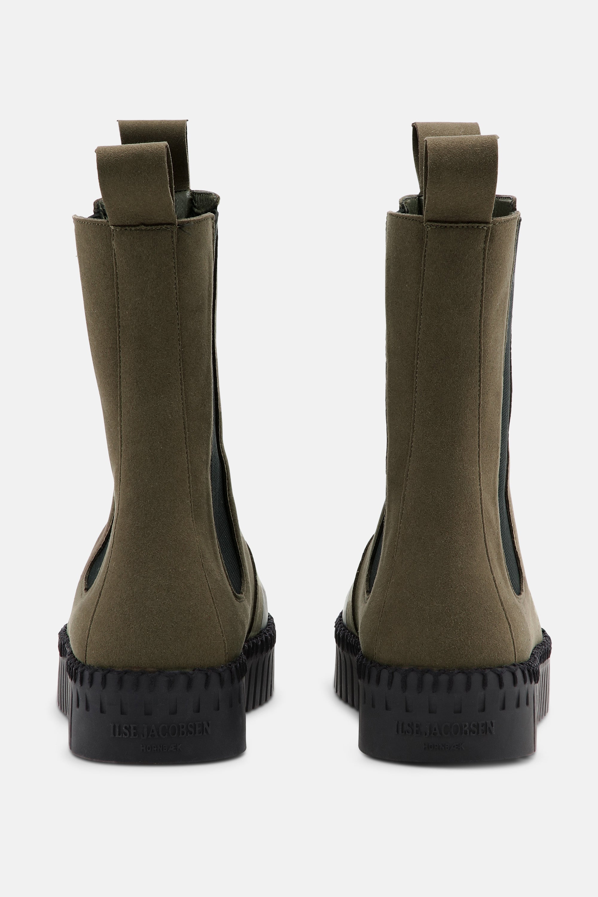 Ilse Jacobsen Hornbæk Footwear Long Chelsea Boots Boots 465001 Deep Olive Black