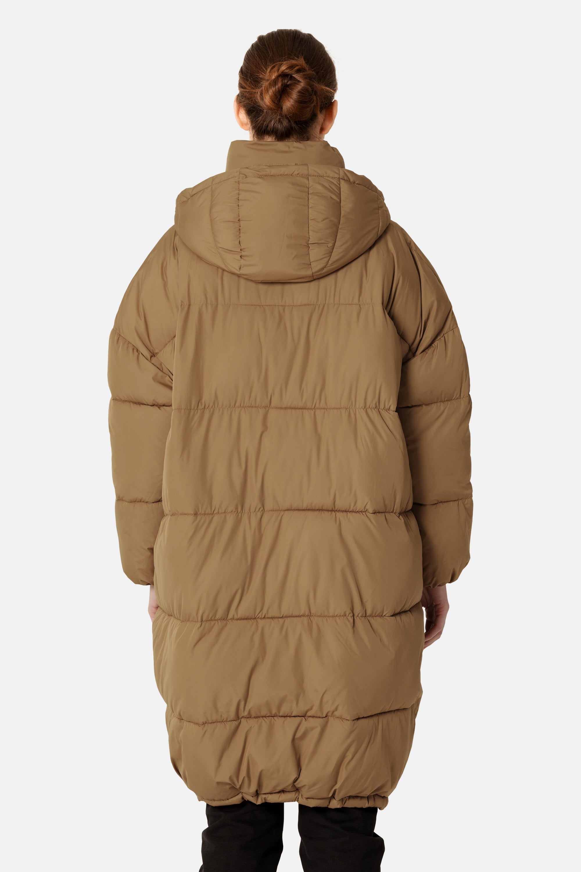 Long Padded Coat - Mocca