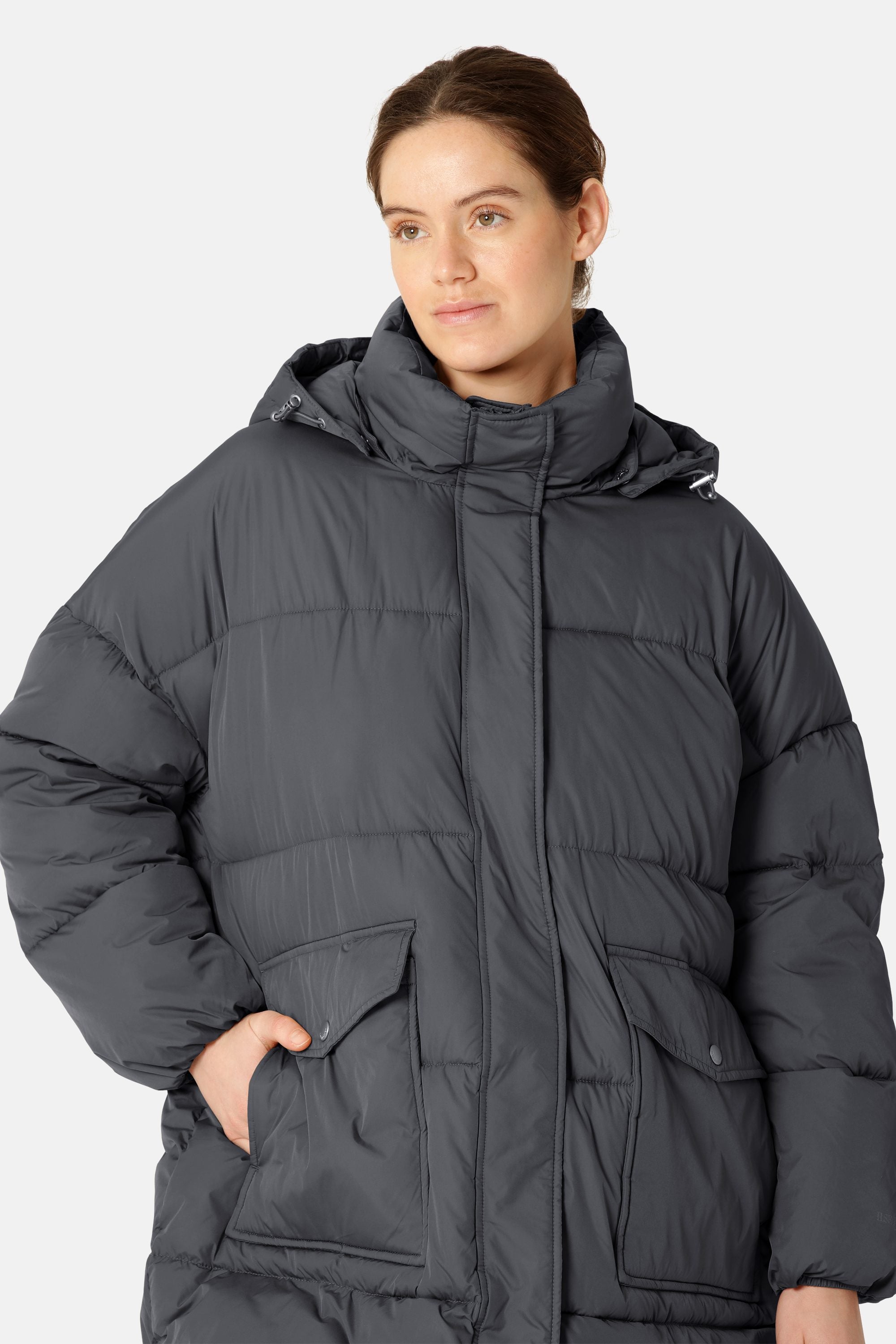 Long Padded Coat - Ombre Blue