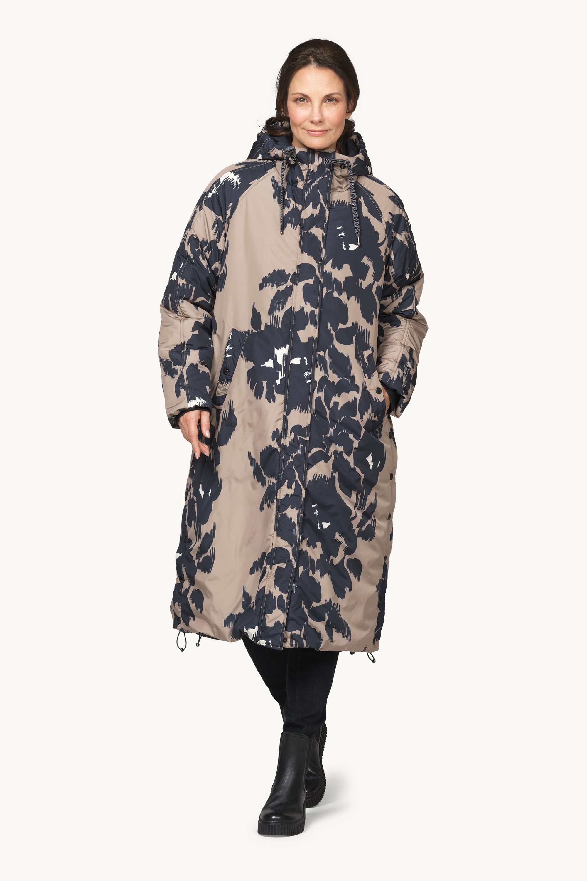 Long Padded Coat - Floral Decors