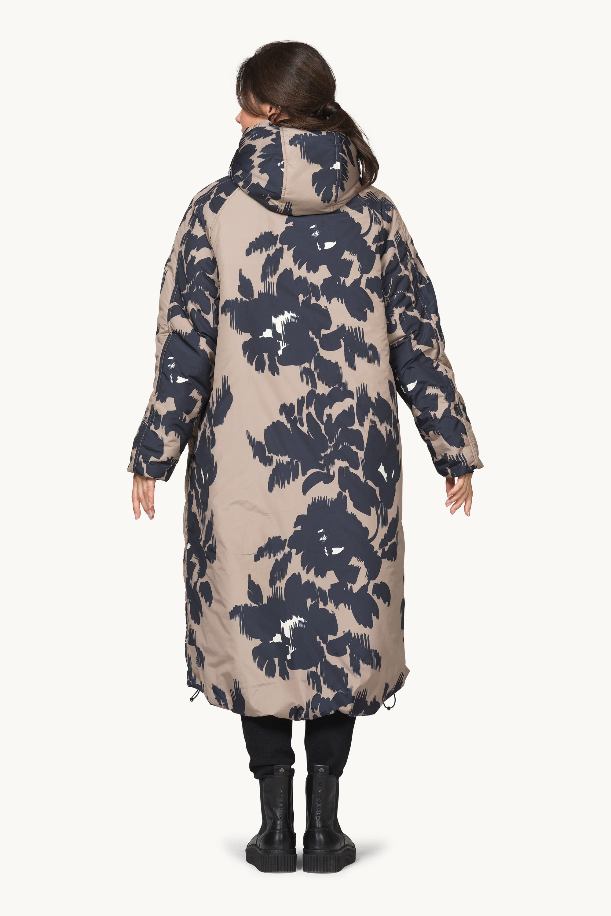 Long Padded Coat - Floral Decors