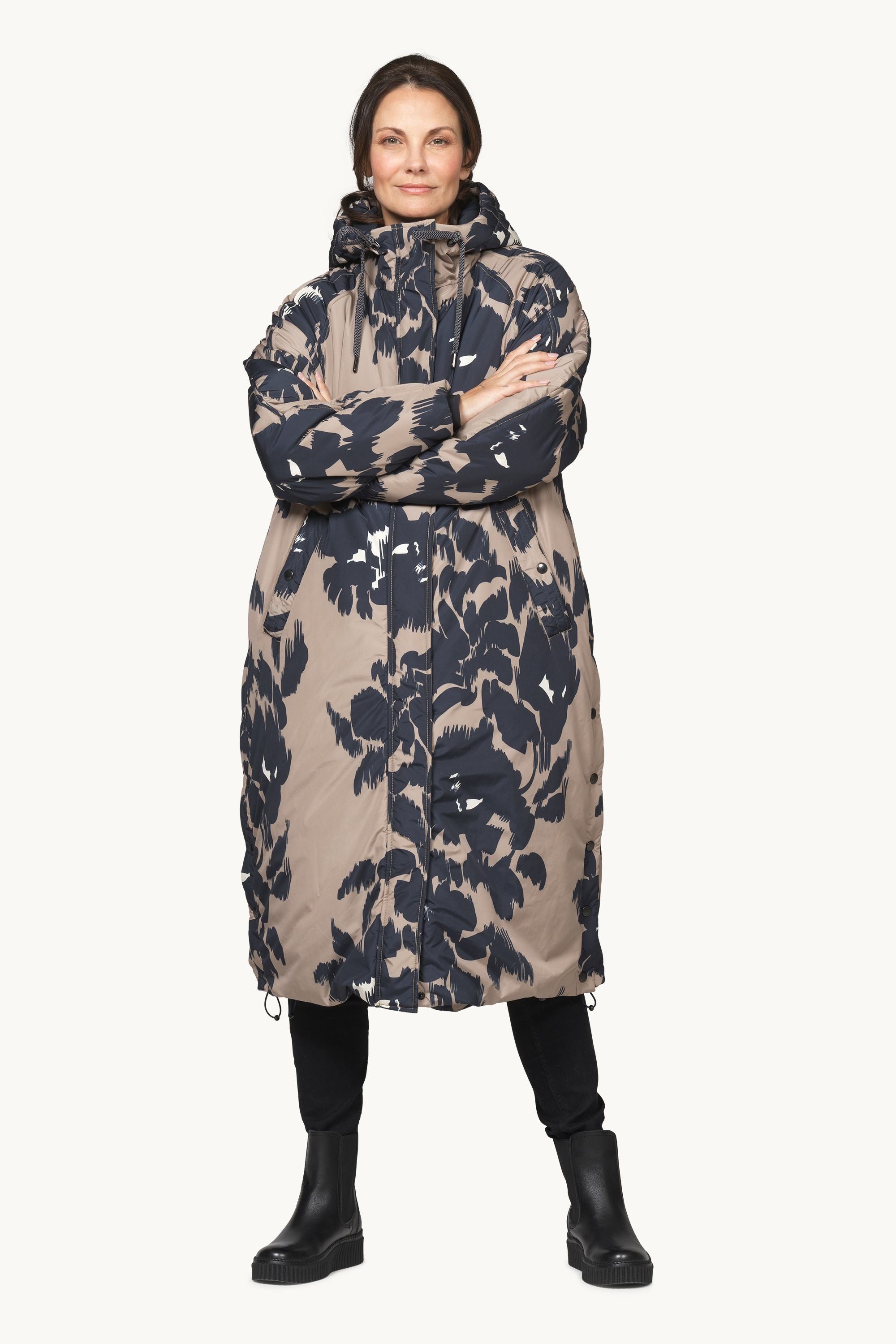 Long Padded Coat - Floral Decors