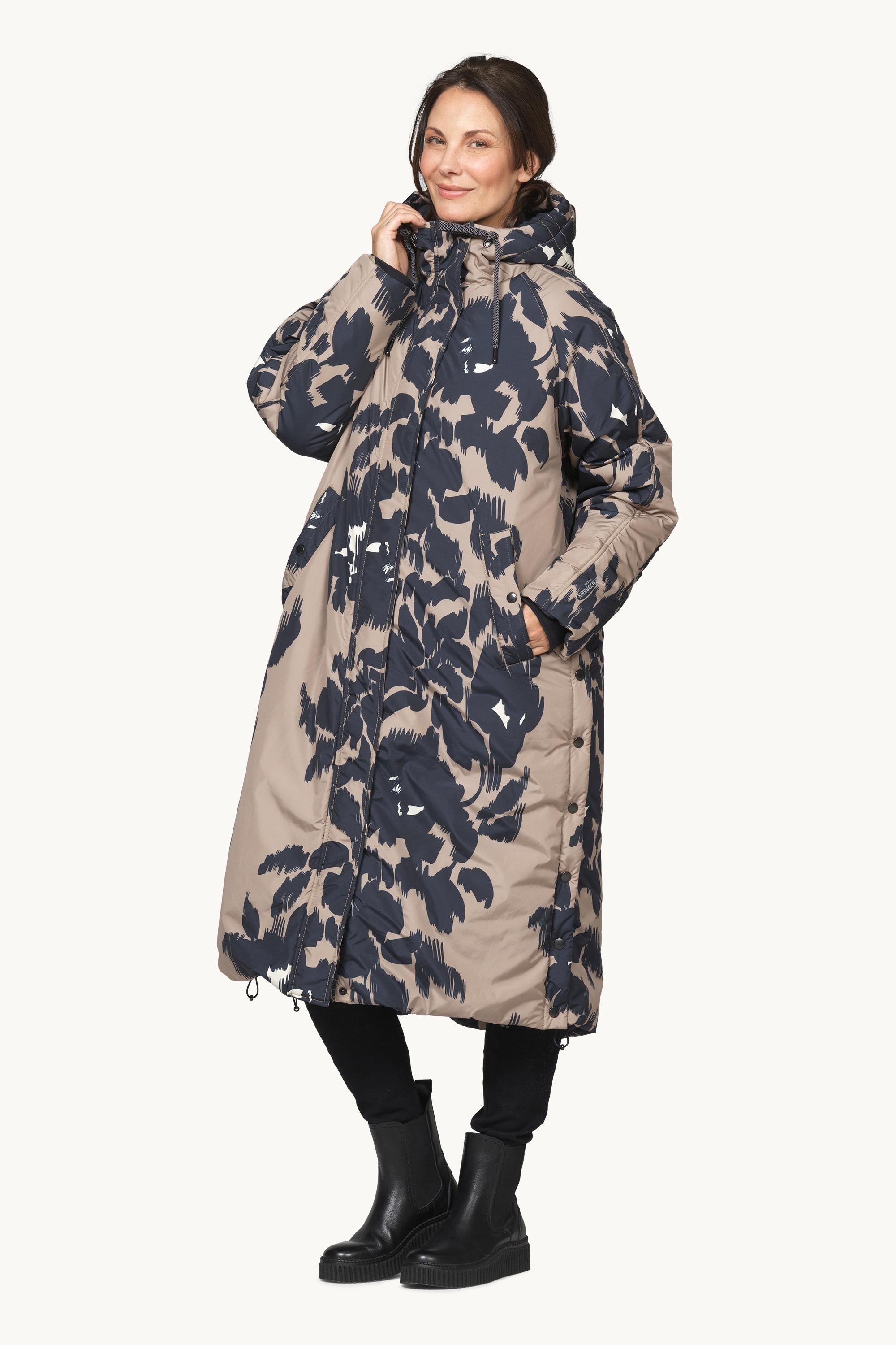 Long Padded Coat - Floral Decors