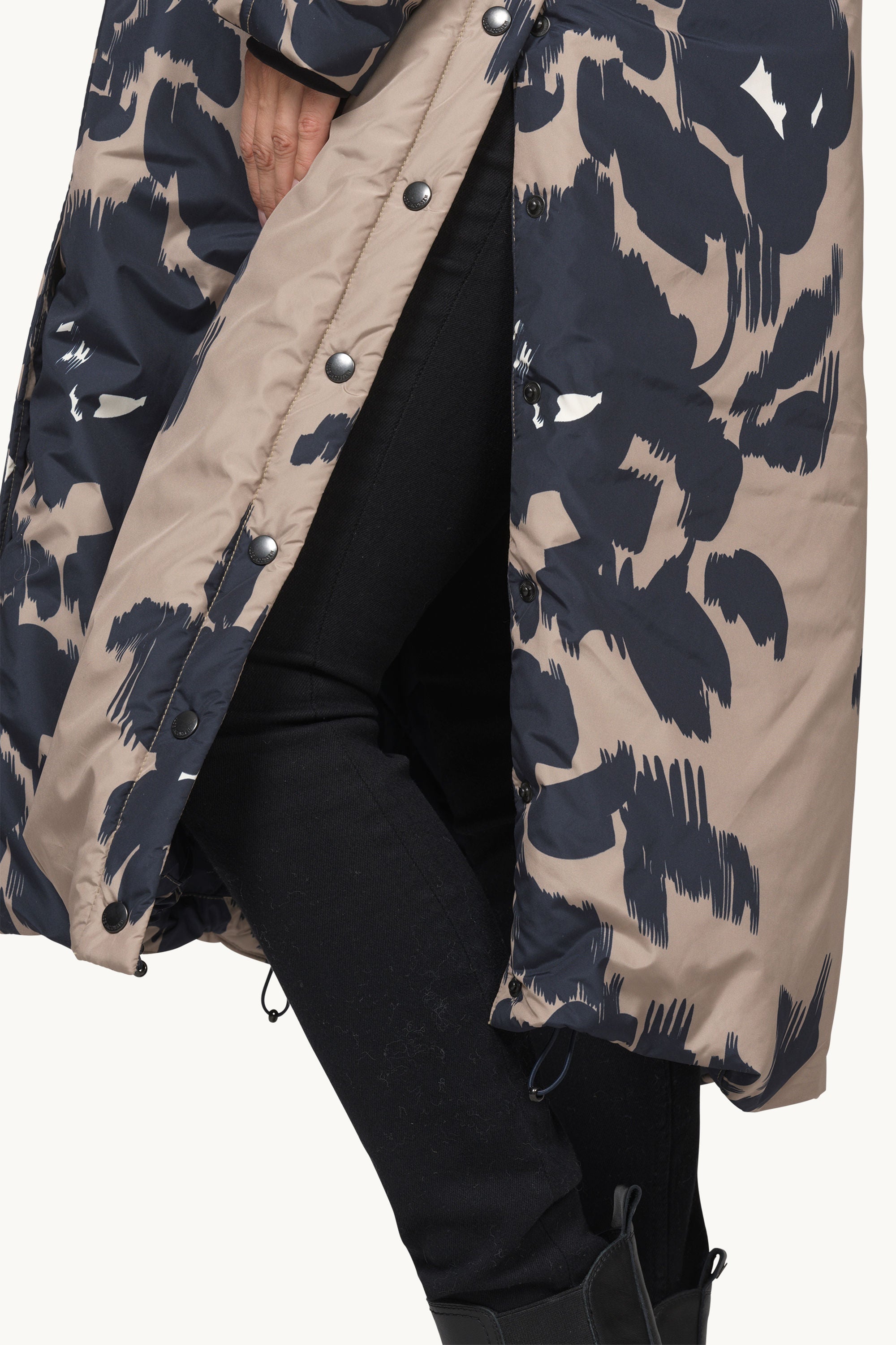 Long Padded Coat - Floral Decors