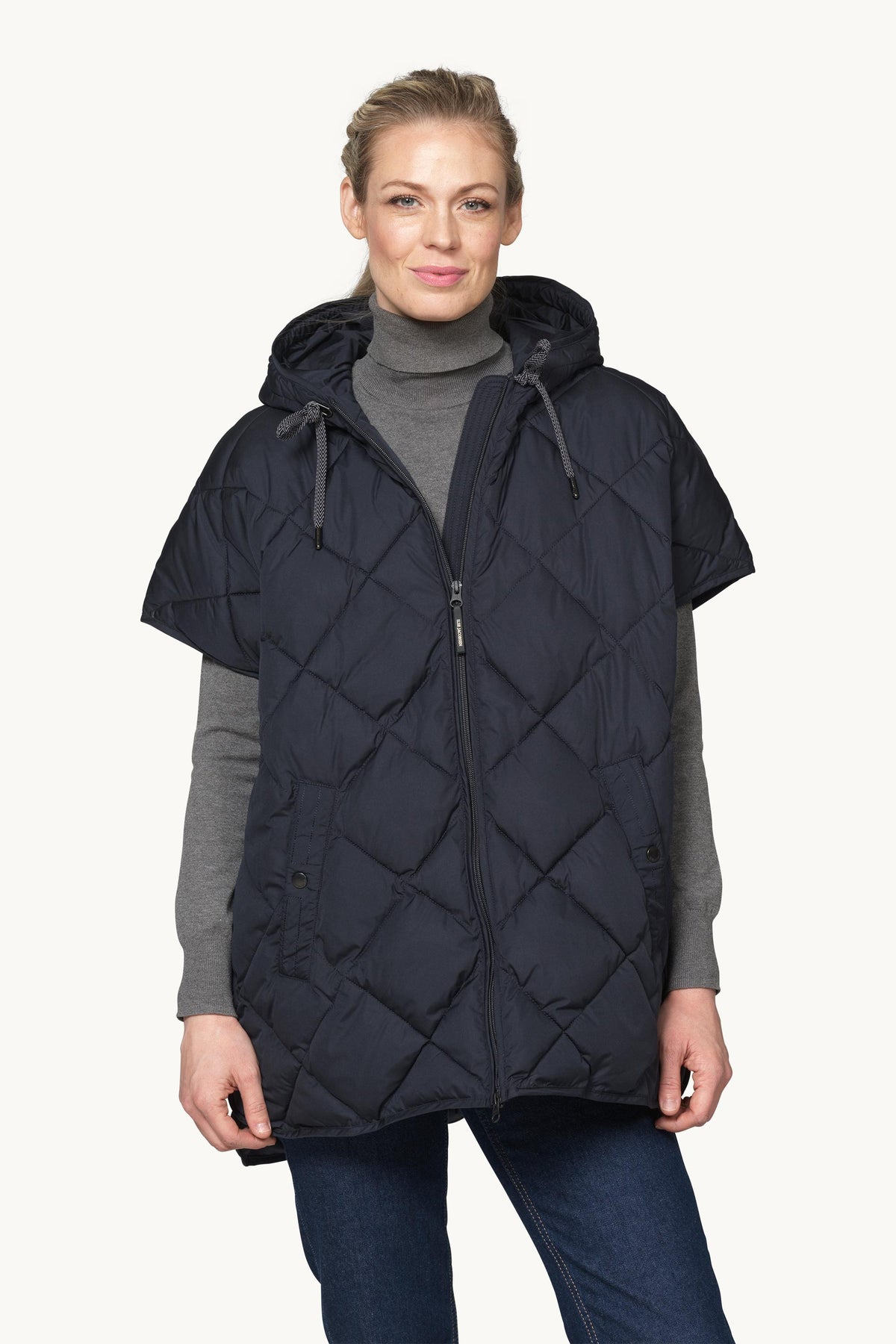 Padded Cape - Dark Indigo