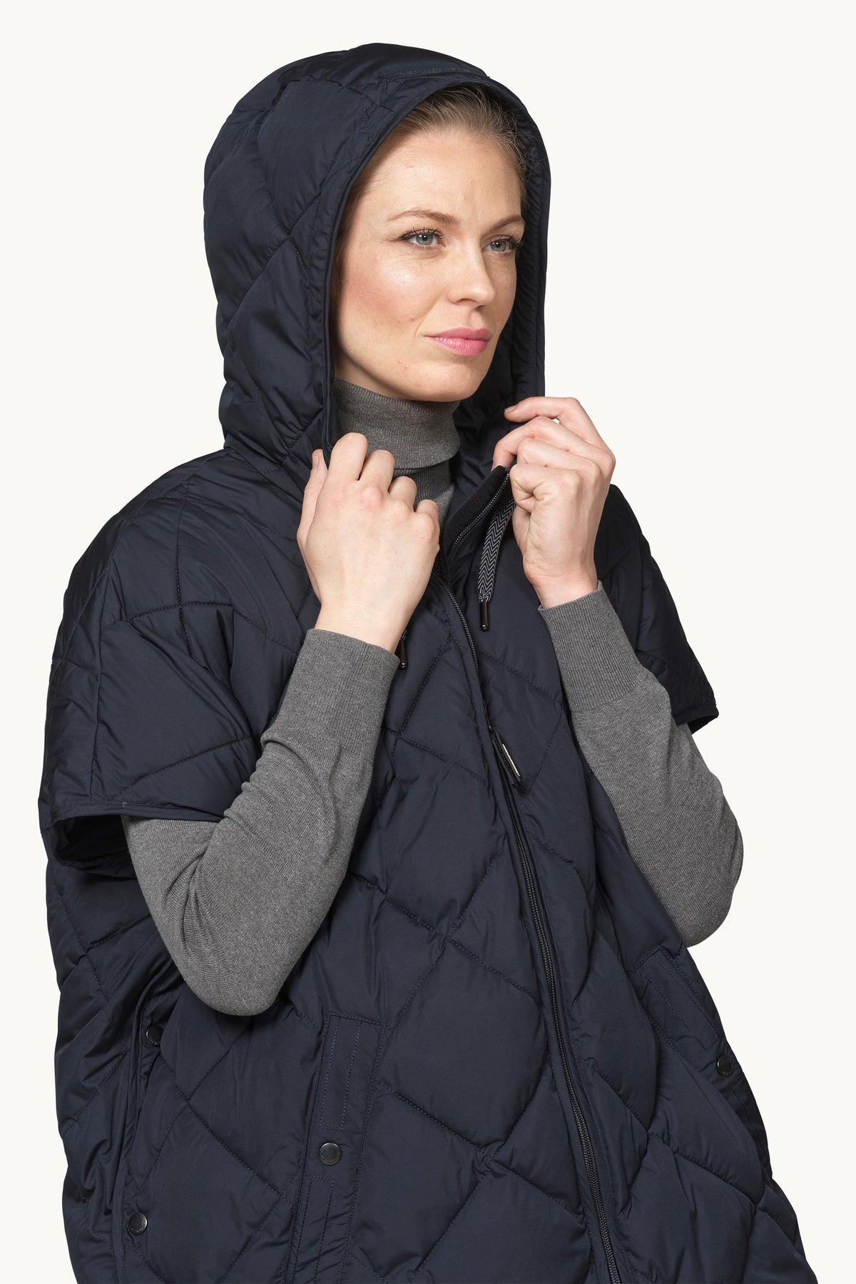 Padded Cape - Dark Indigo