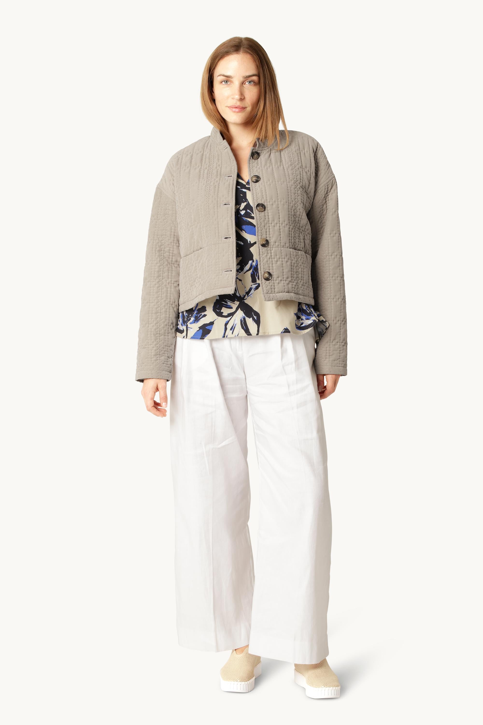 Veste Matelassée Courte - Greige