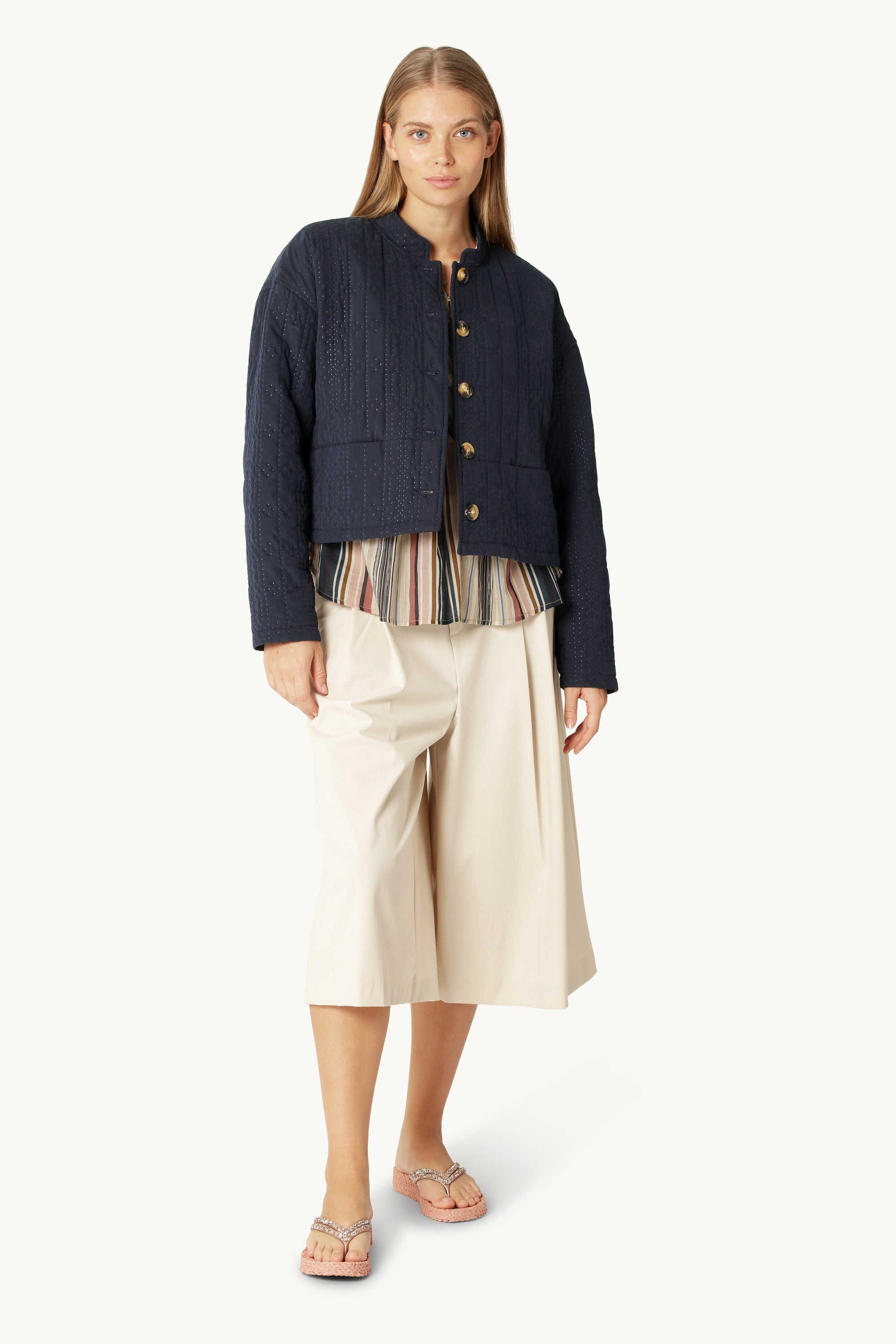 Veste Matelassée Courte - Dark Indigo