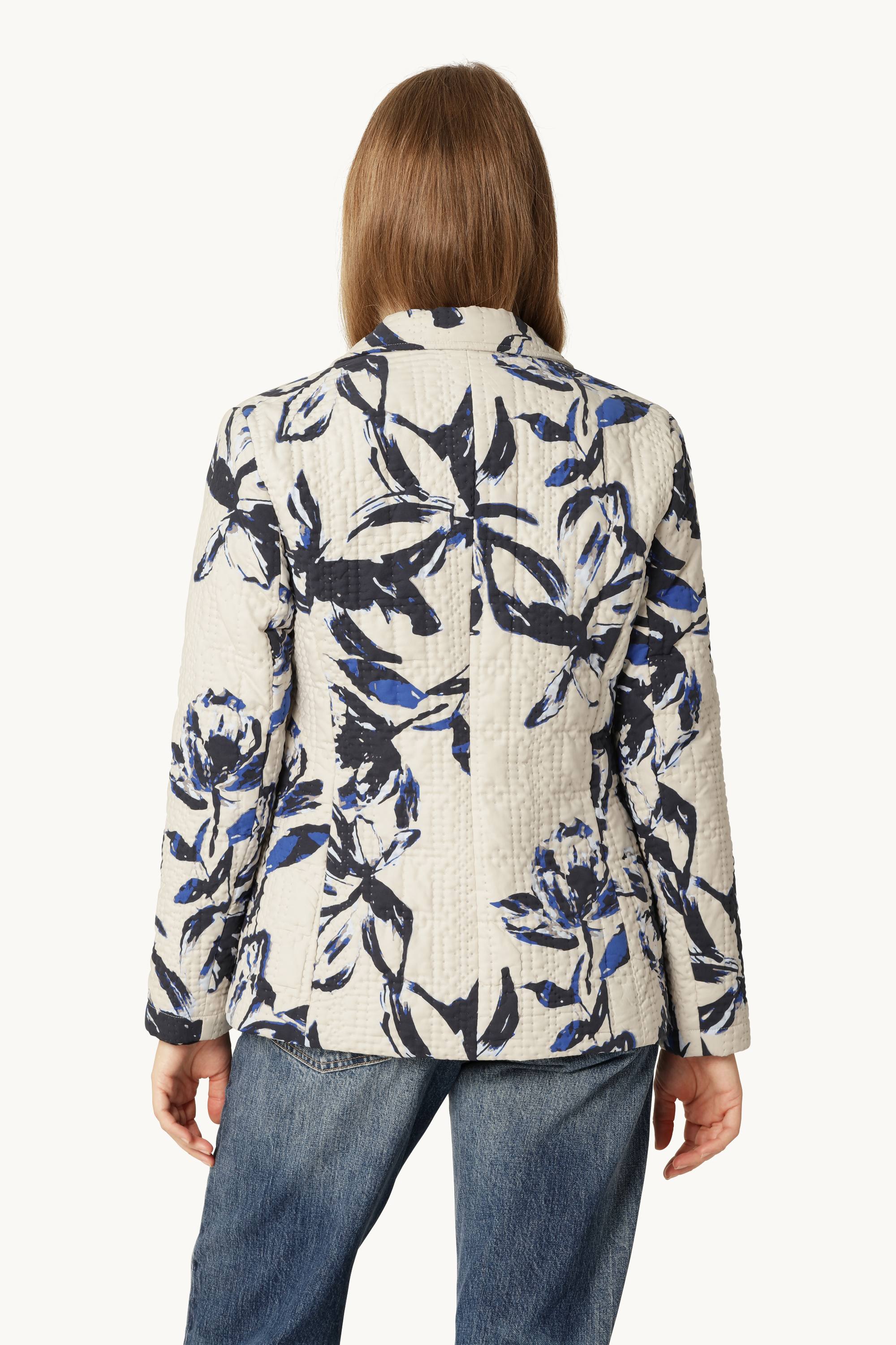 Blazer Matelassé - Beige Artsy Stroke Flower