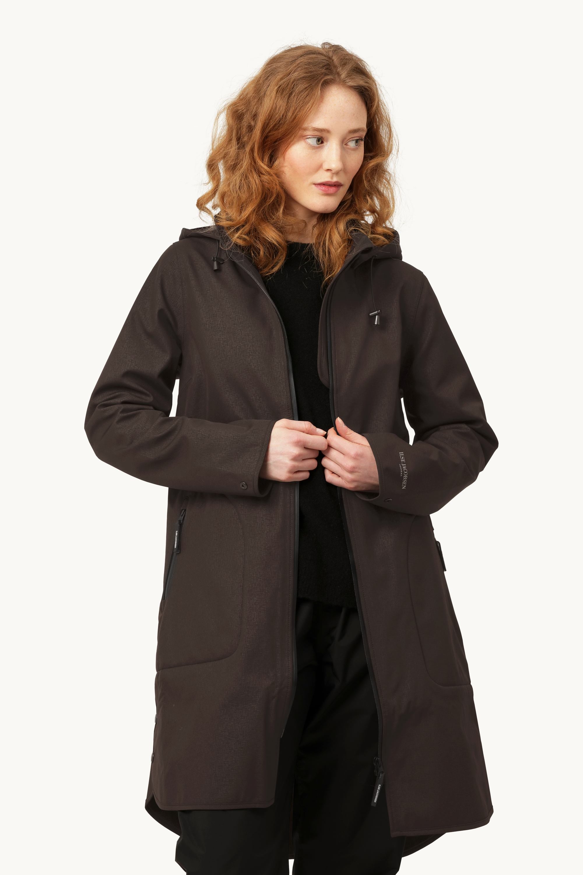 Softshell Raincoat A-line - Black