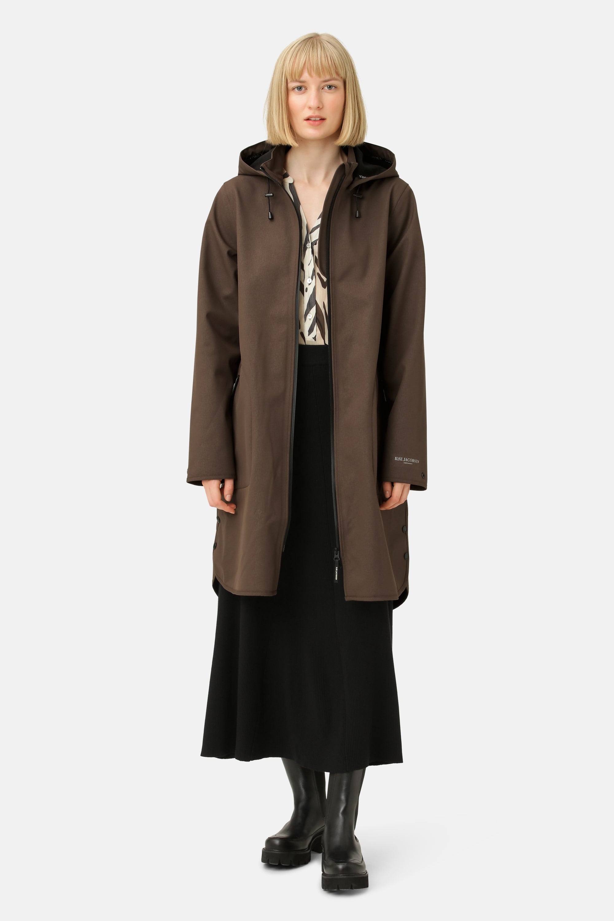 Softshell Raincoat A-line - Chocolate Brown