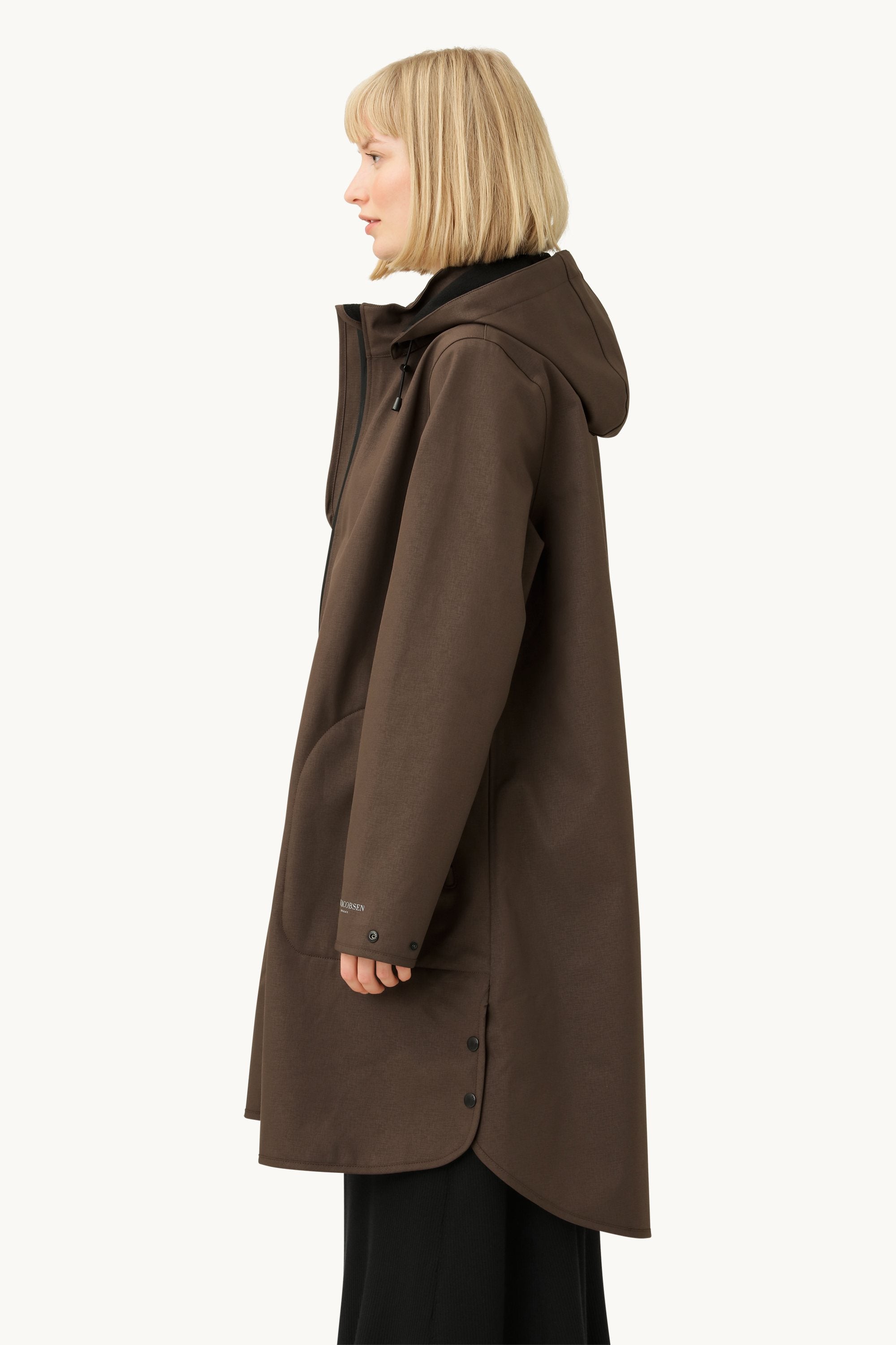 Softshell Raincoat A-line - Chocolate Brown
