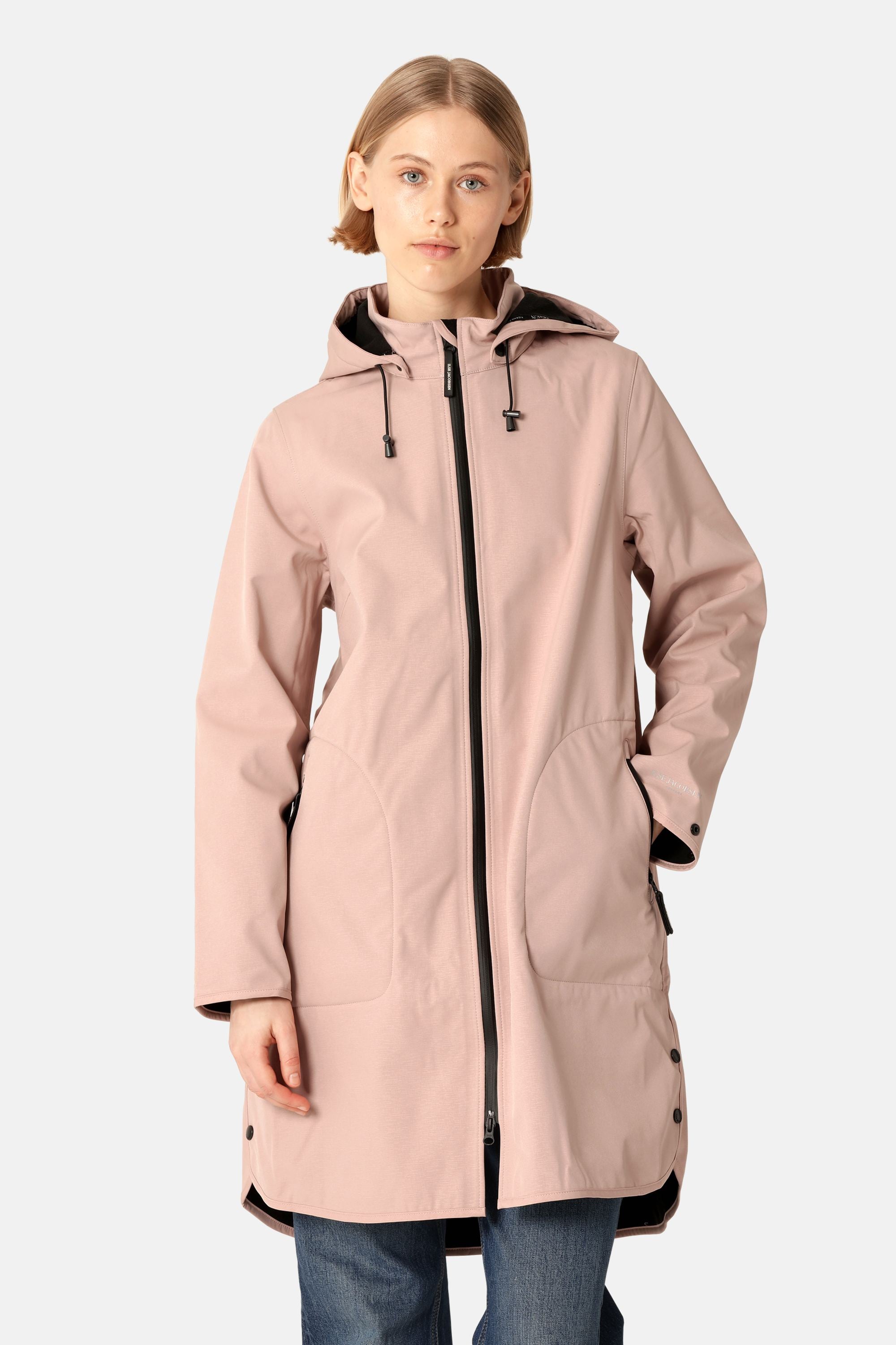 Softshell Raincoat A-line - Adobe Rose
