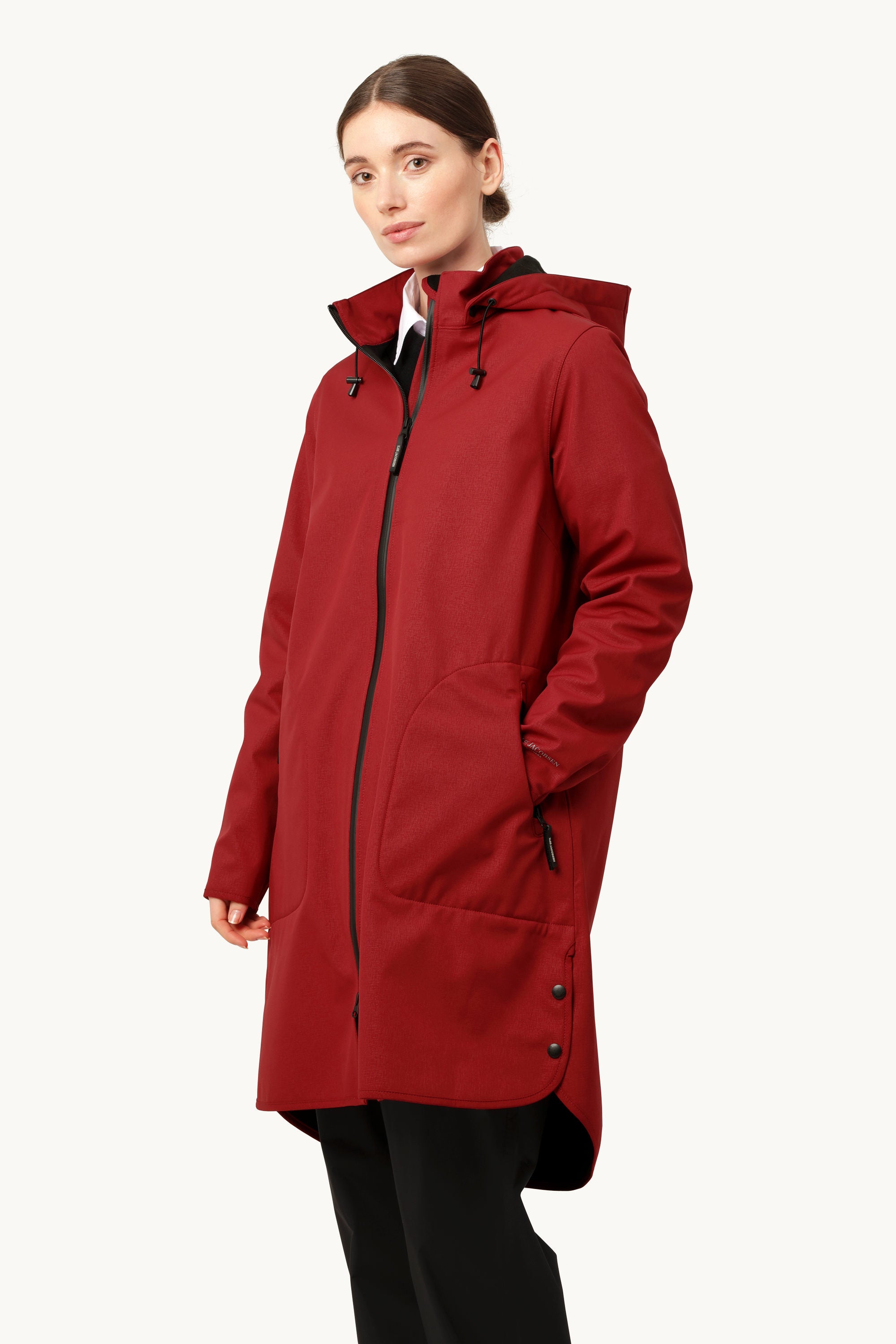 Softshell Raincoat A-line - Rhubarb