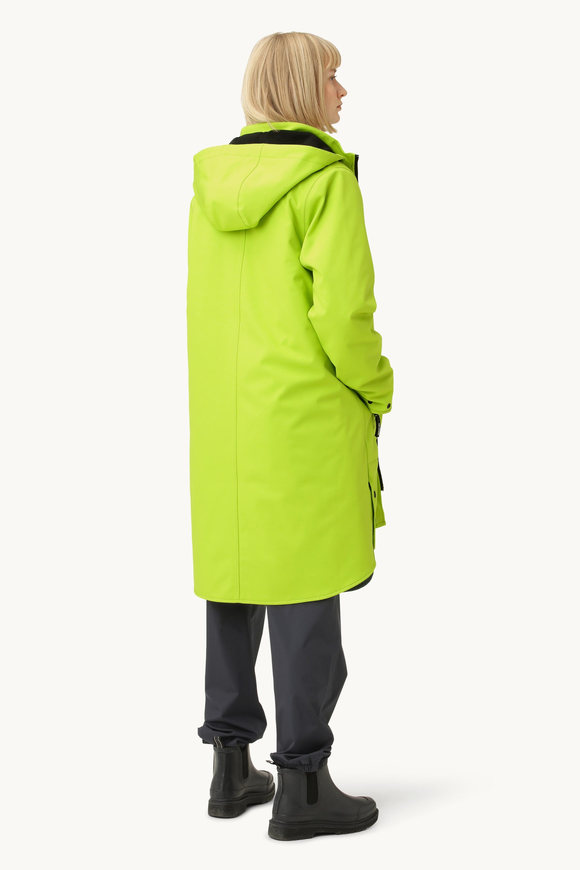 Softshell Raincoat A-line - Lime Green