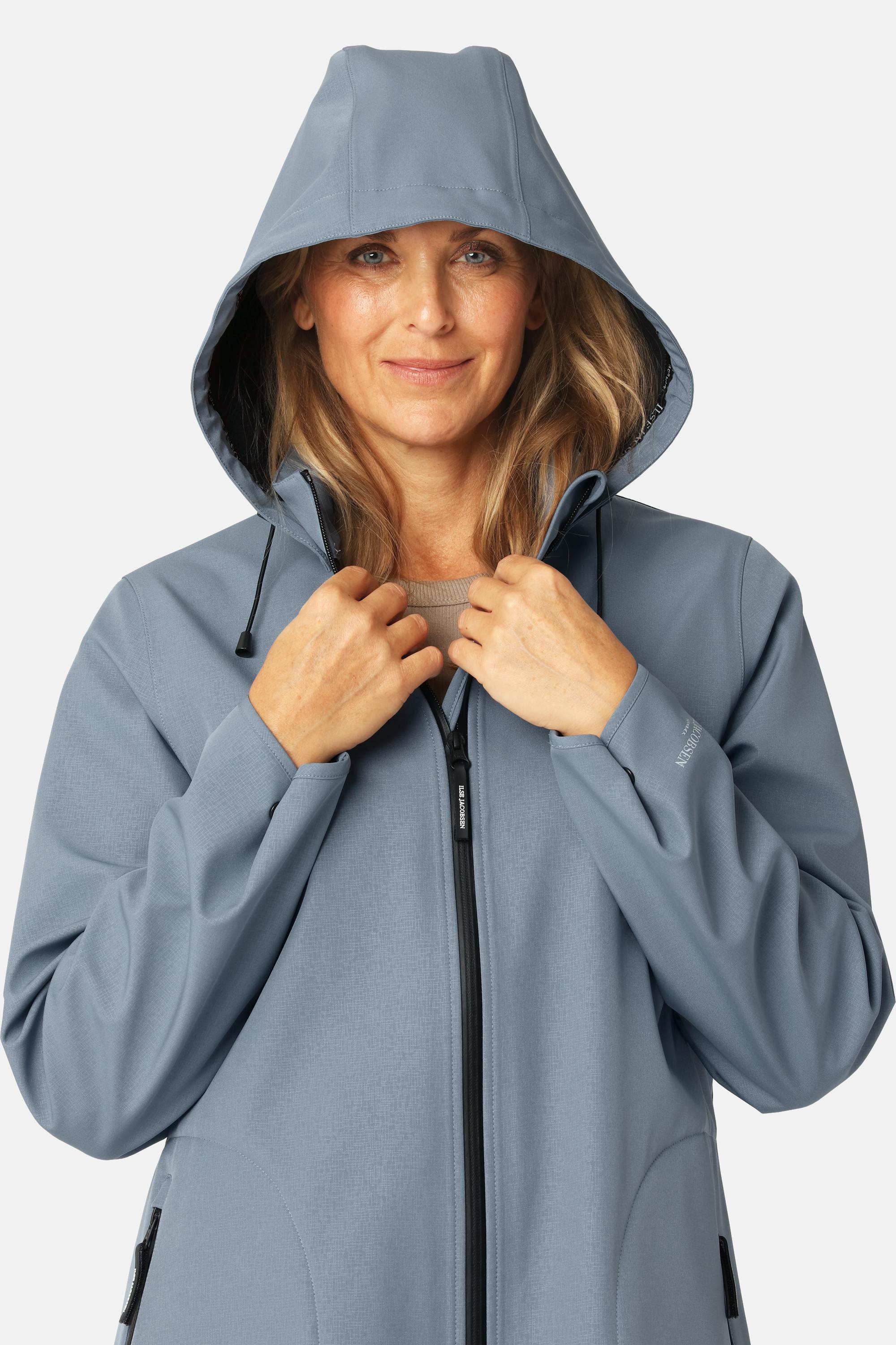 Softshell Raincoat A-line - Grey Blue