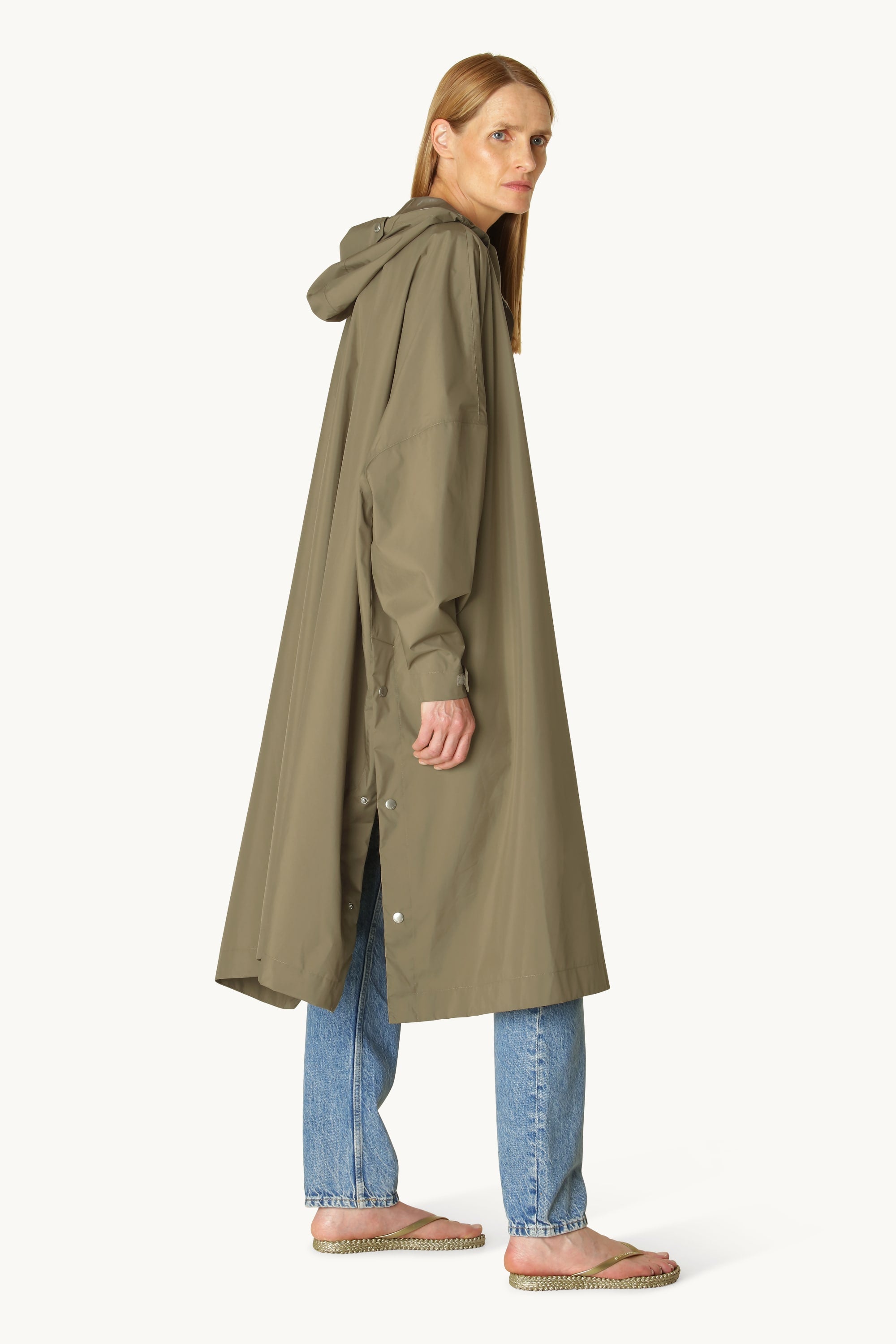 Poncho à manches - Vert secret