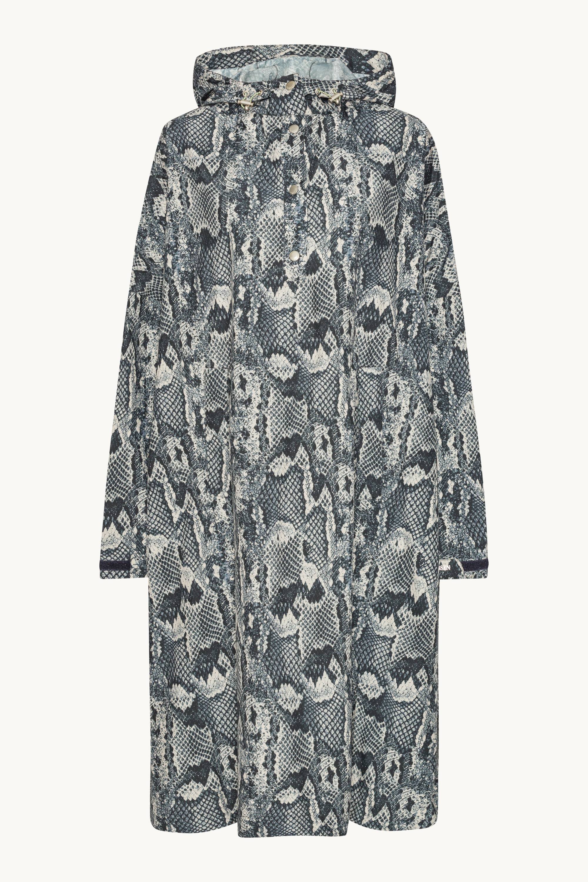 Poncho Raincoat - Dark Blue Snake