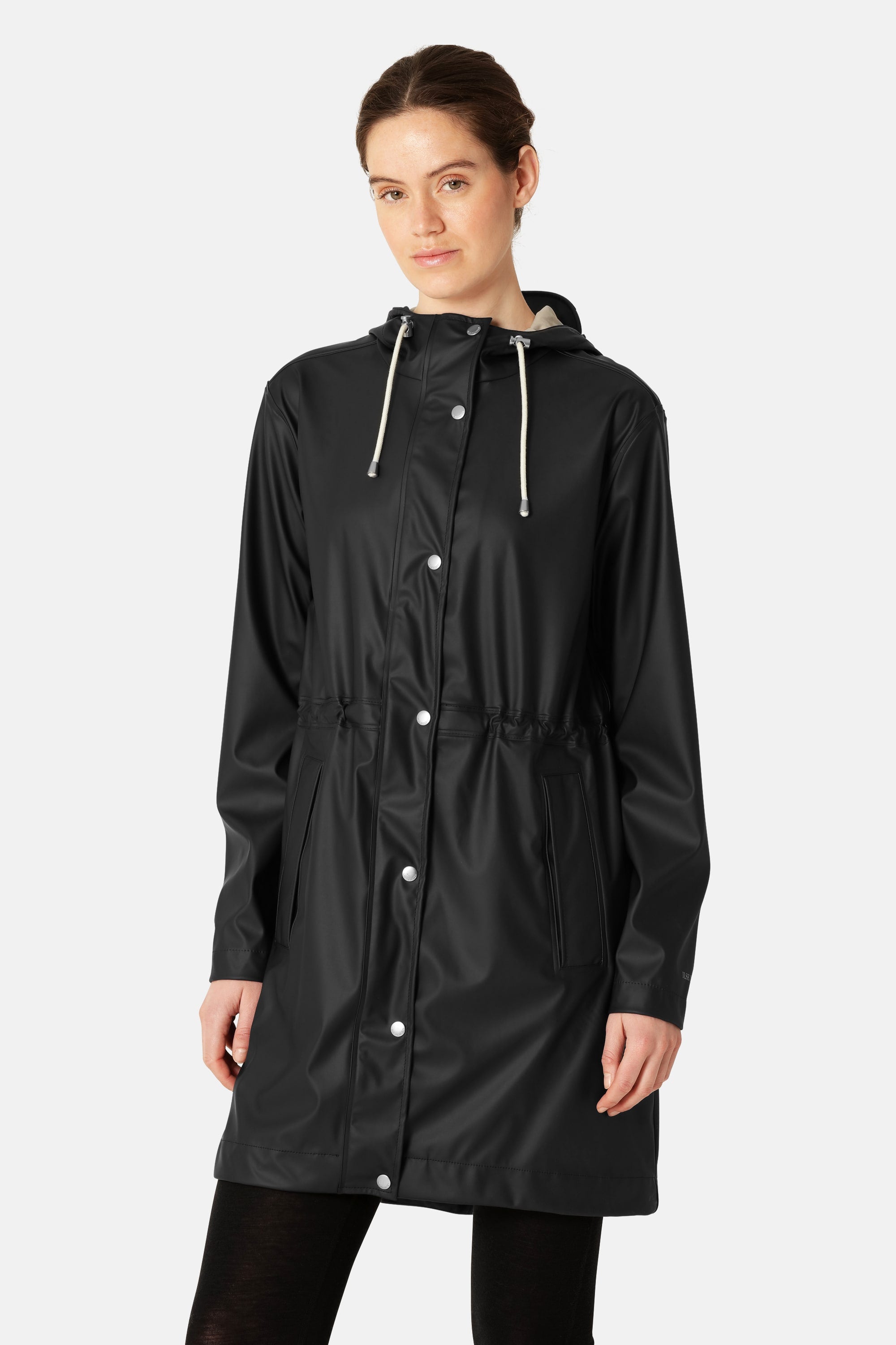 Long Parka Rain Jacket - Black Beauty
