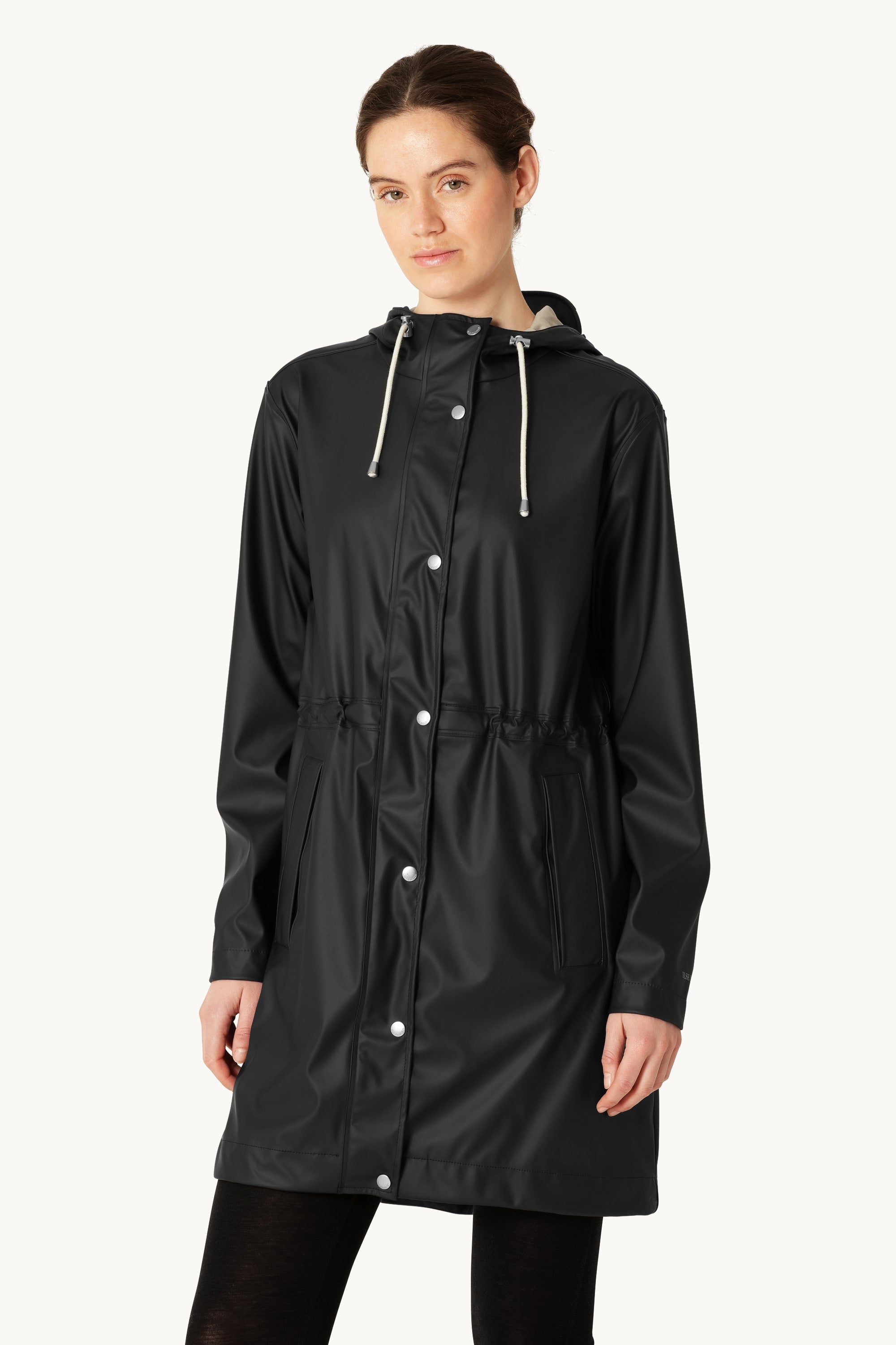 Long Parka Rain Jacket - Black Beauty