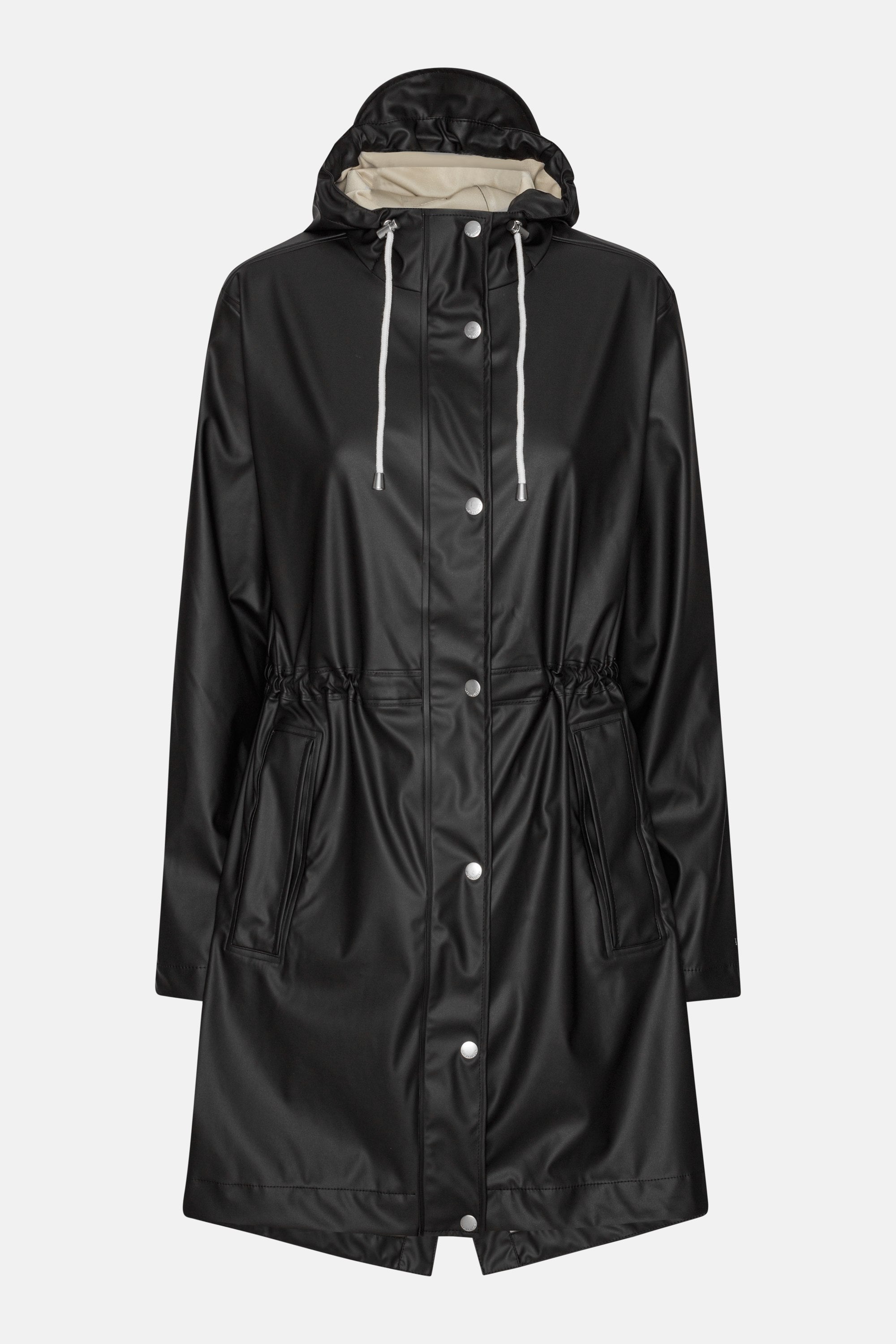 Long Parka Rain Jacket - Black Beauty