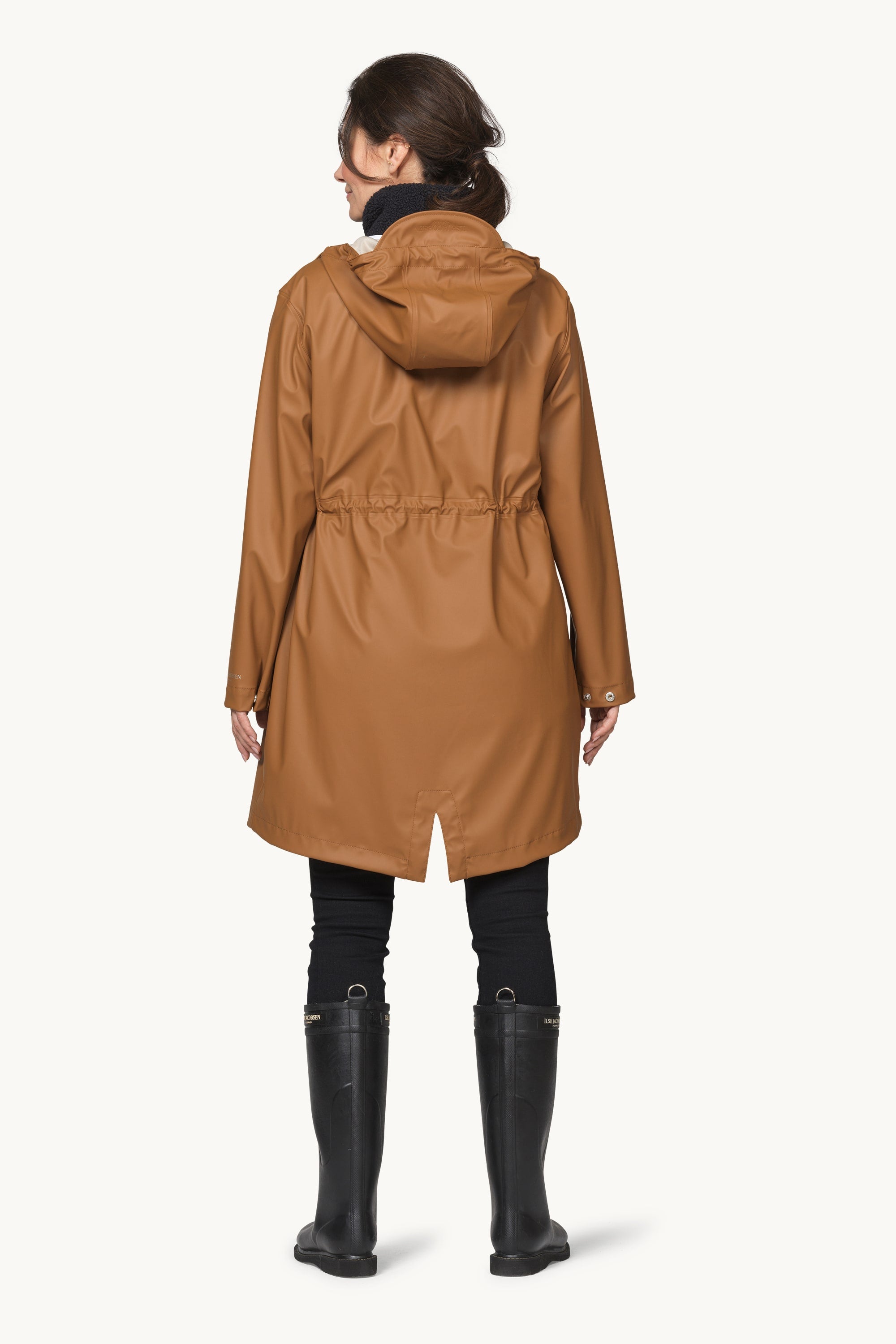 Long Parka Rain Jacket - Toffee