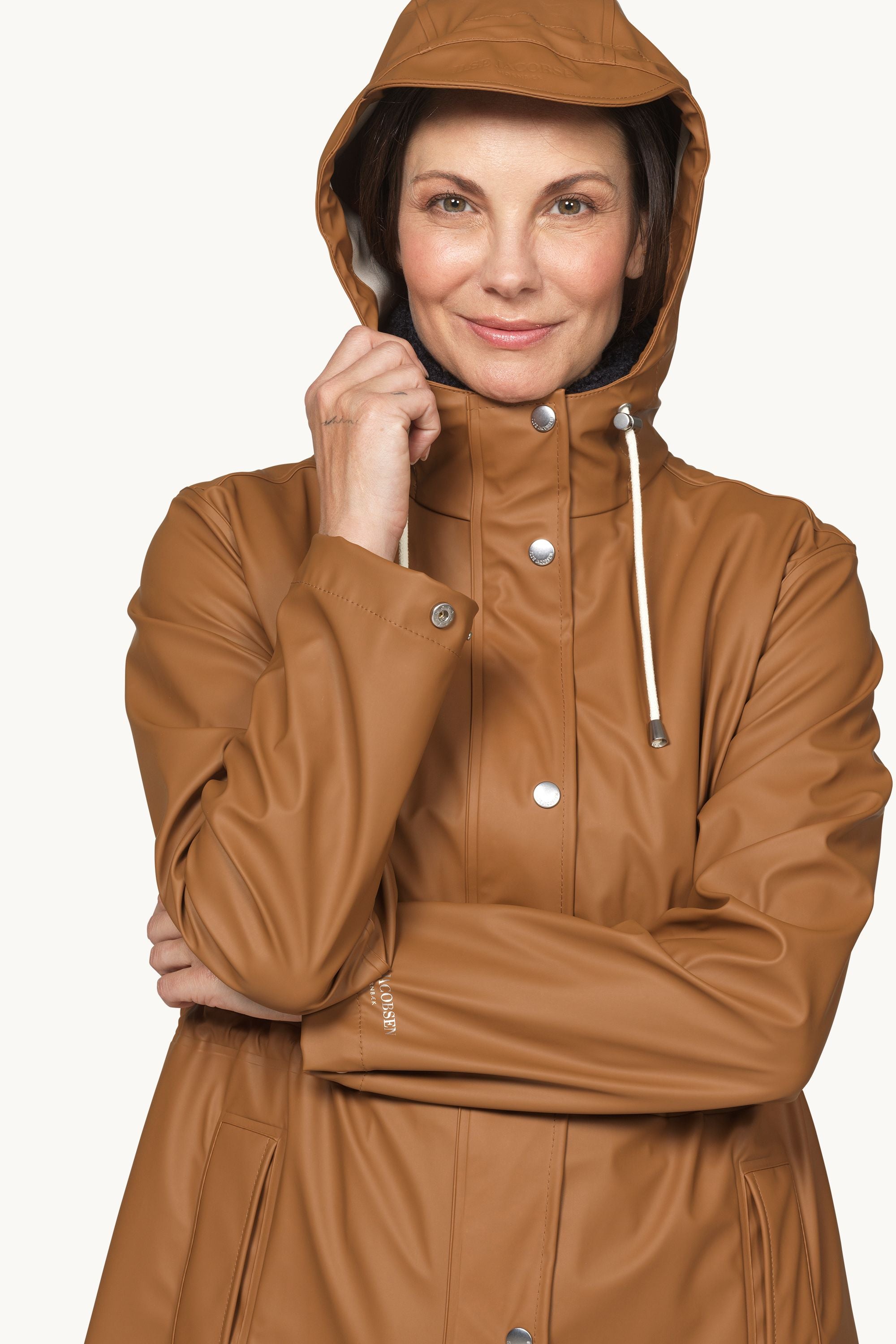 Long Parka Rain Jacket - Toffee