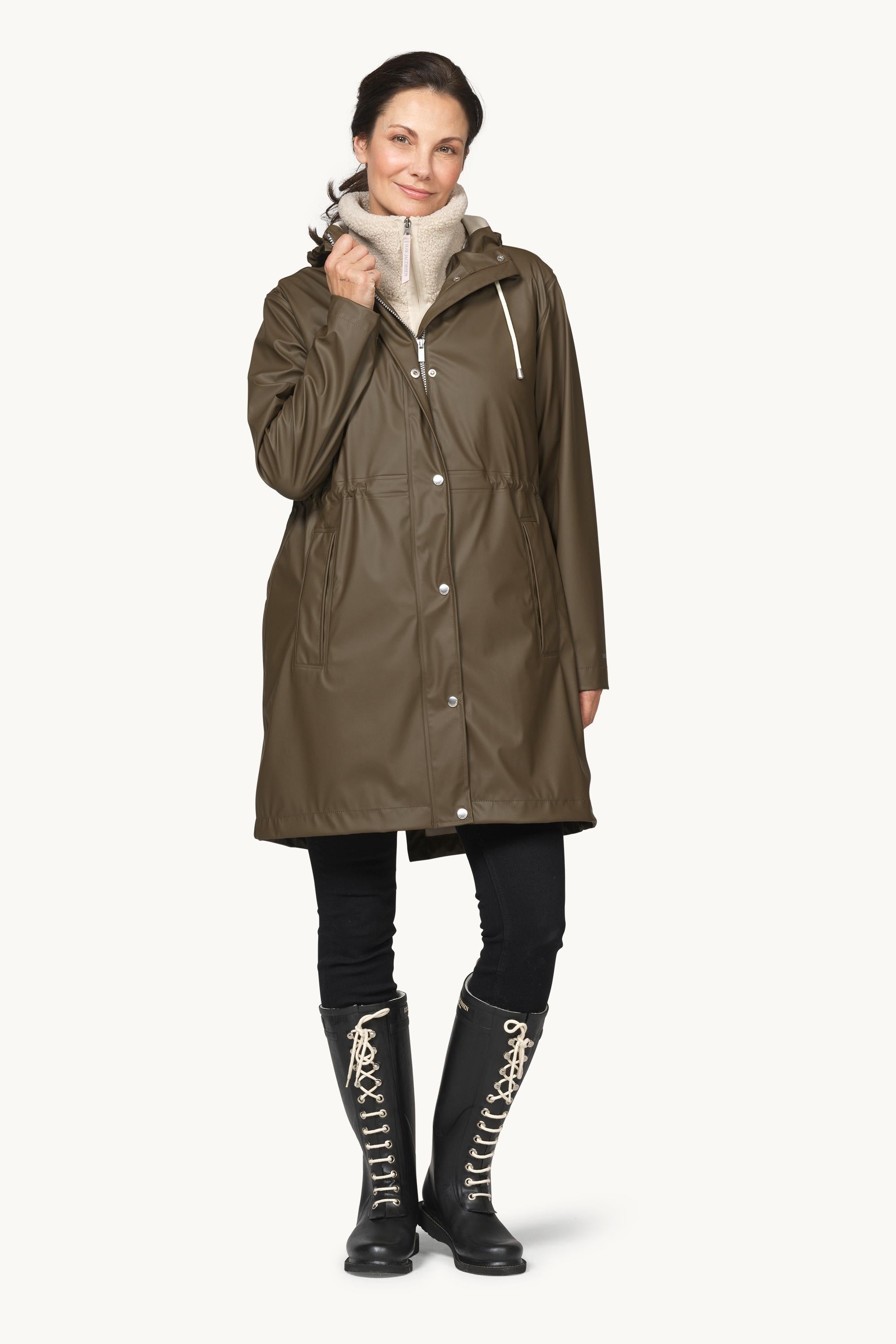 Long Parka Rain Jacket - Wren