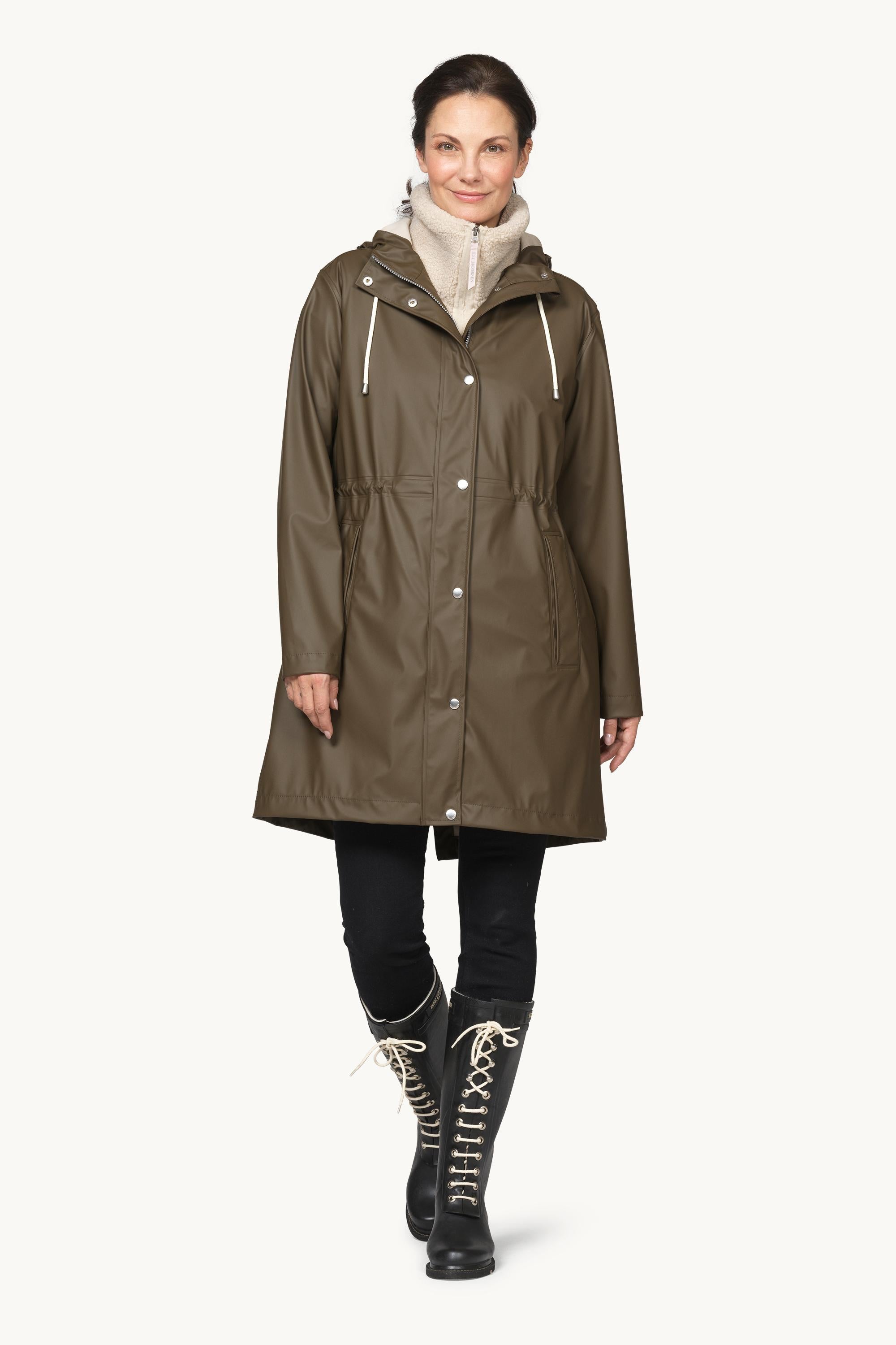 Long Parka Rain Jacket - Wren