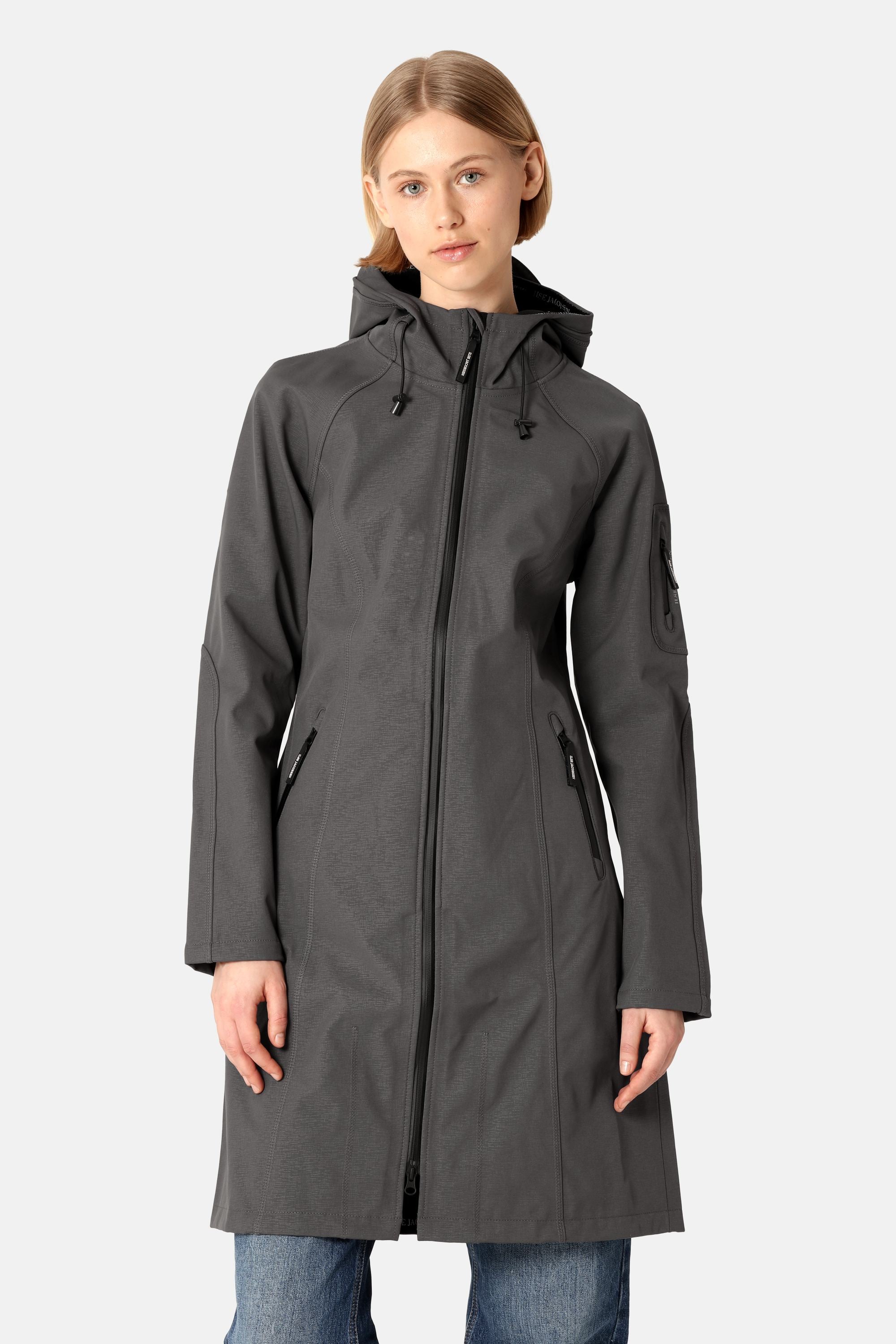 Long Softshell Raincoat - Dark Shadow