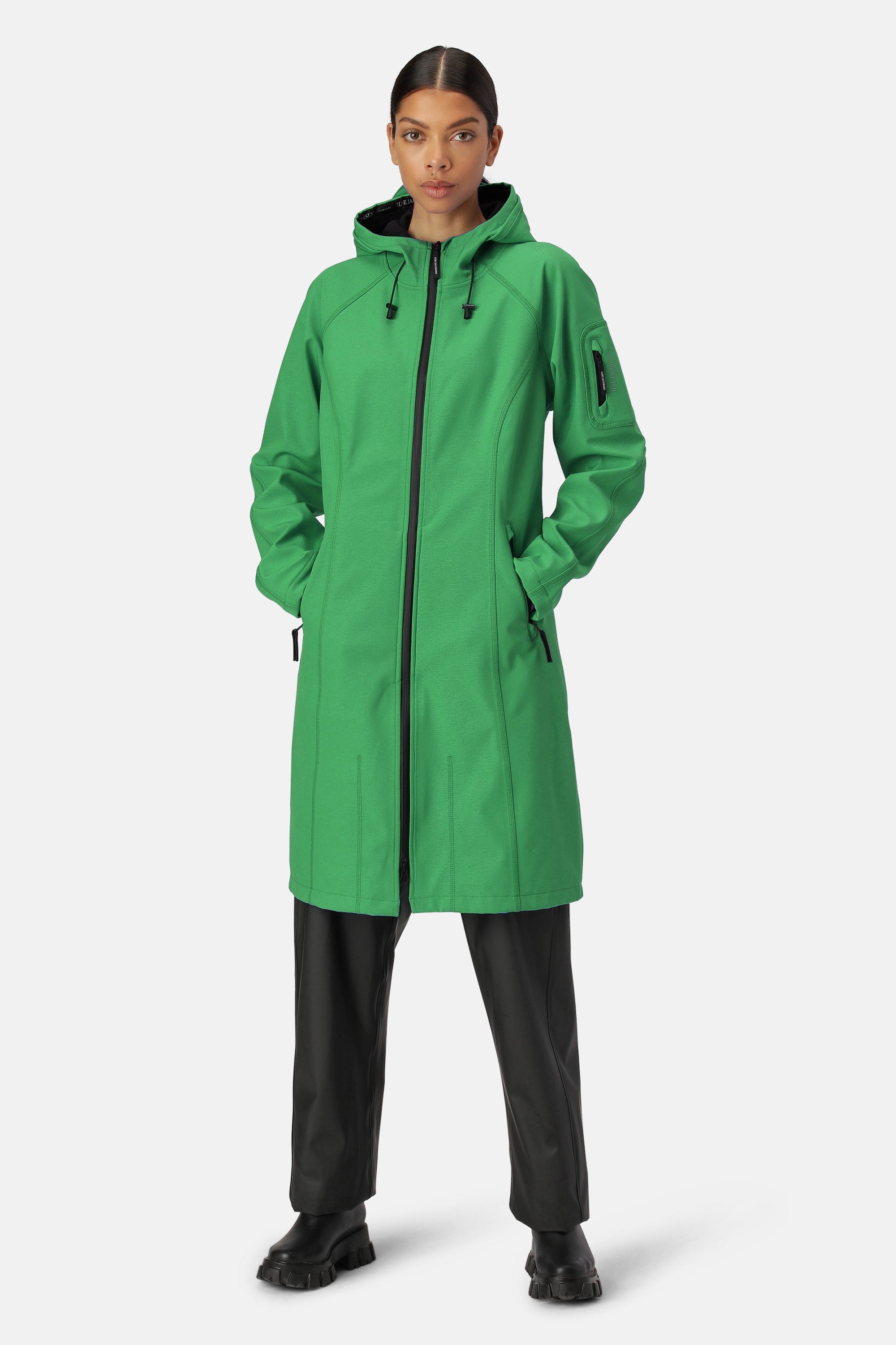 Long Softshell Raincoat - Evergreen