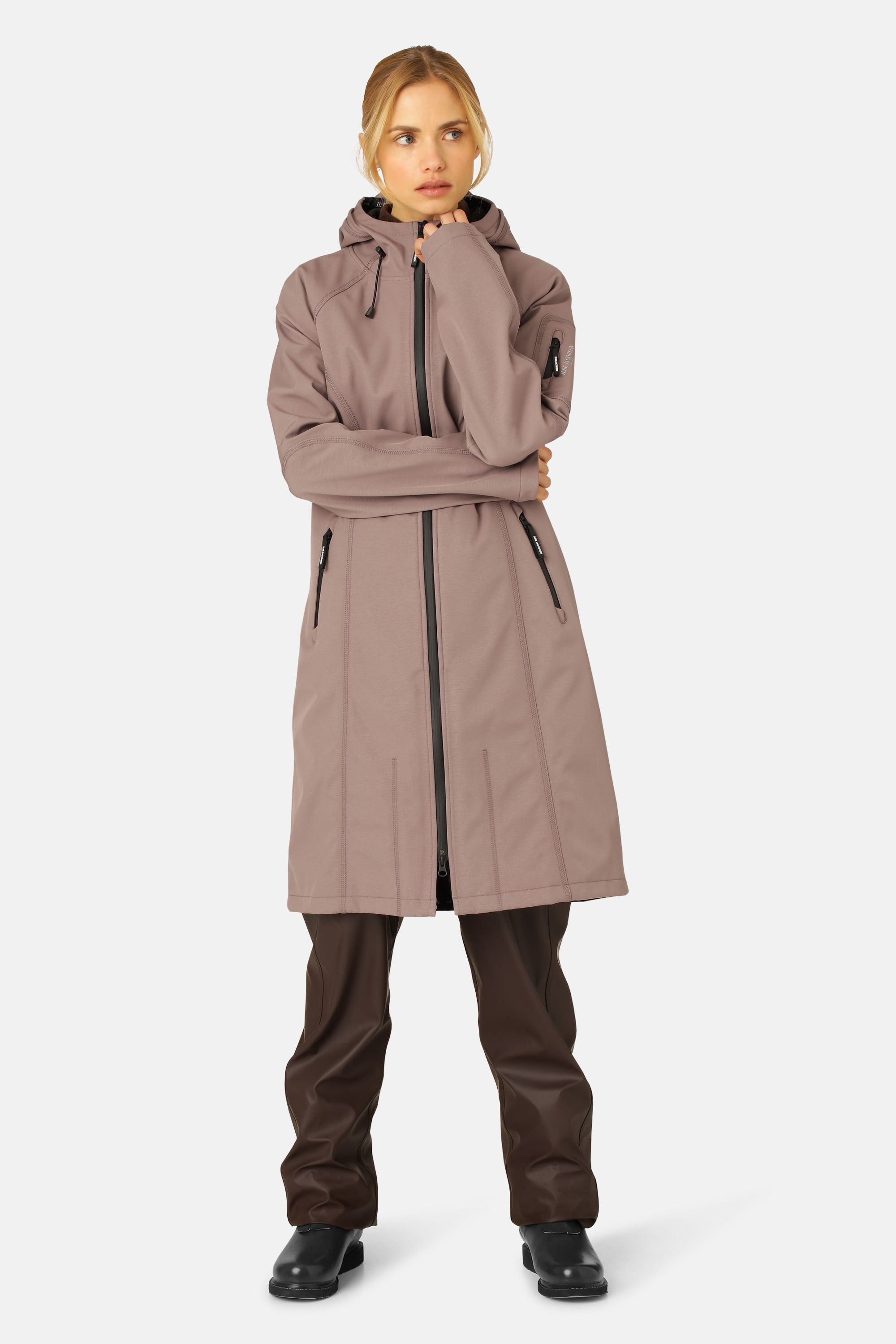 Long Softshell Raincoat - Old Lavender