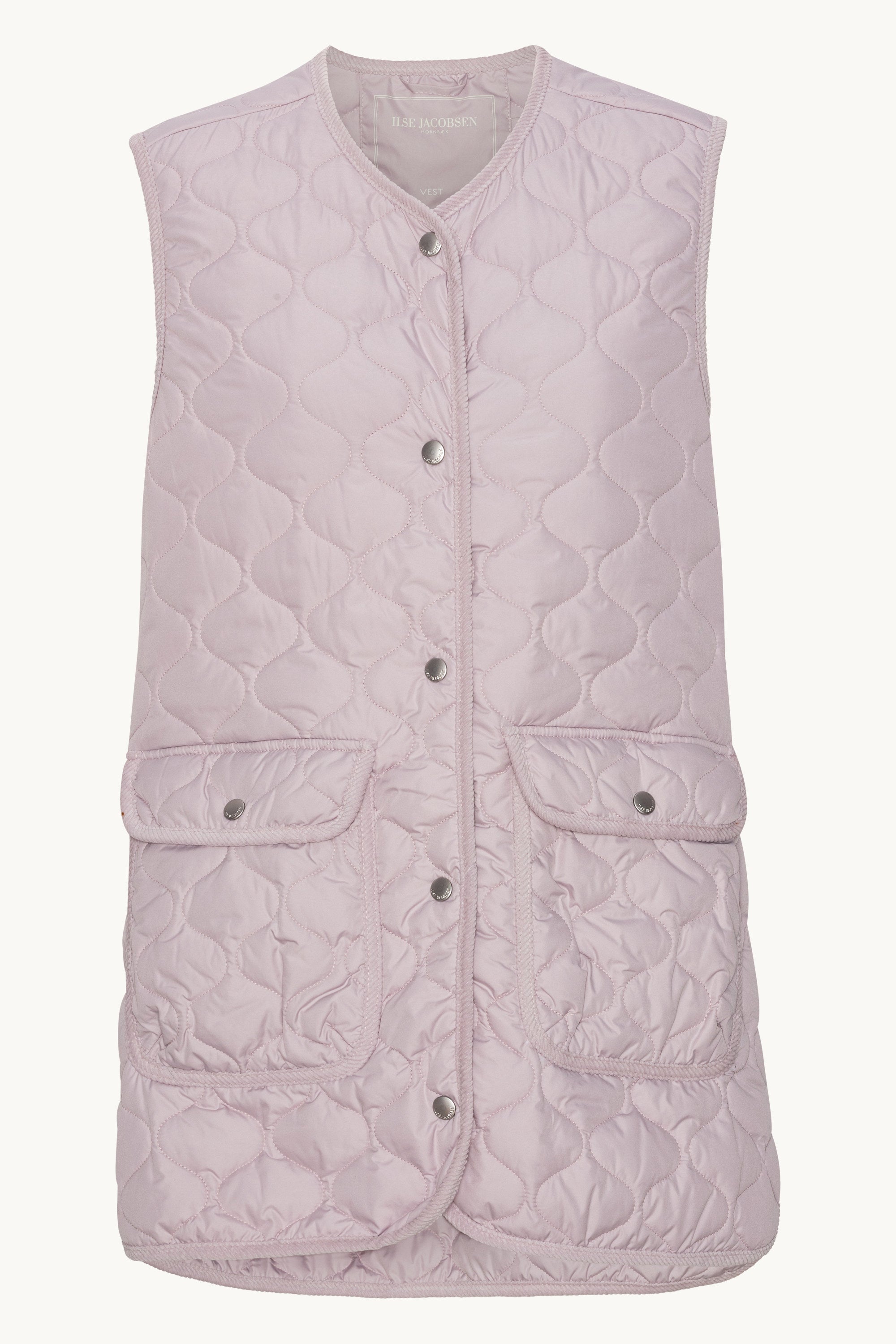 Gilet Long Quilt - Béton