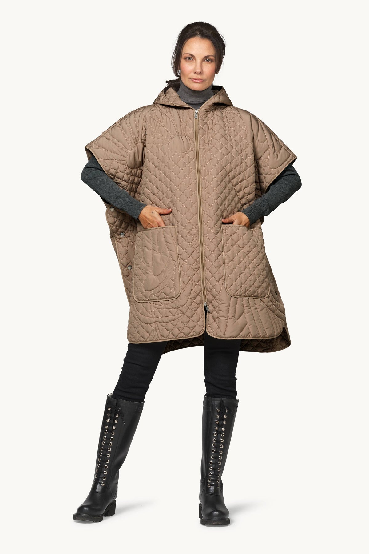 Quilted Cape - Sepia Tint