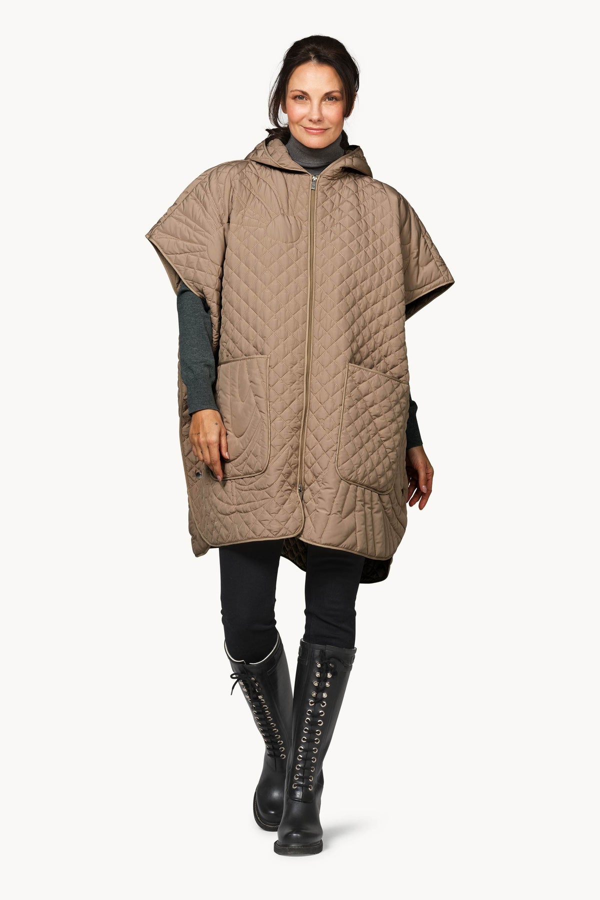 Quilted Cape - Sepia Tint