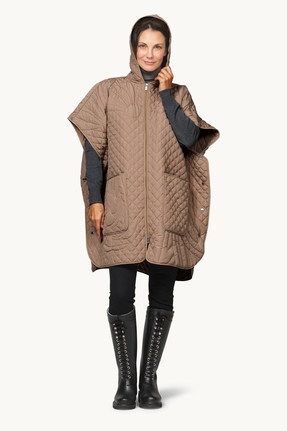 Quilted Cape - Sepia Tint