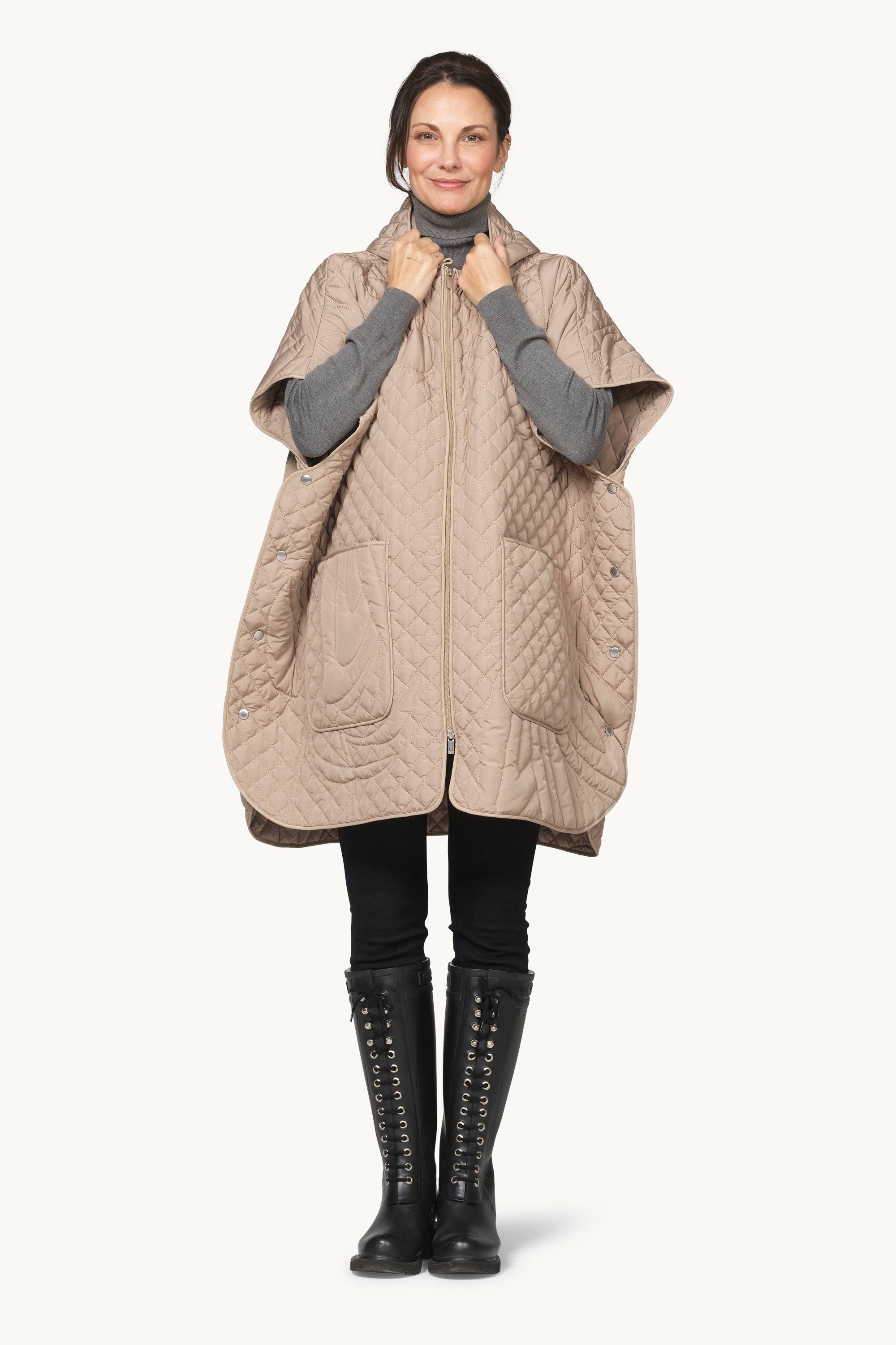 Quilted Cape - Sepia Tint