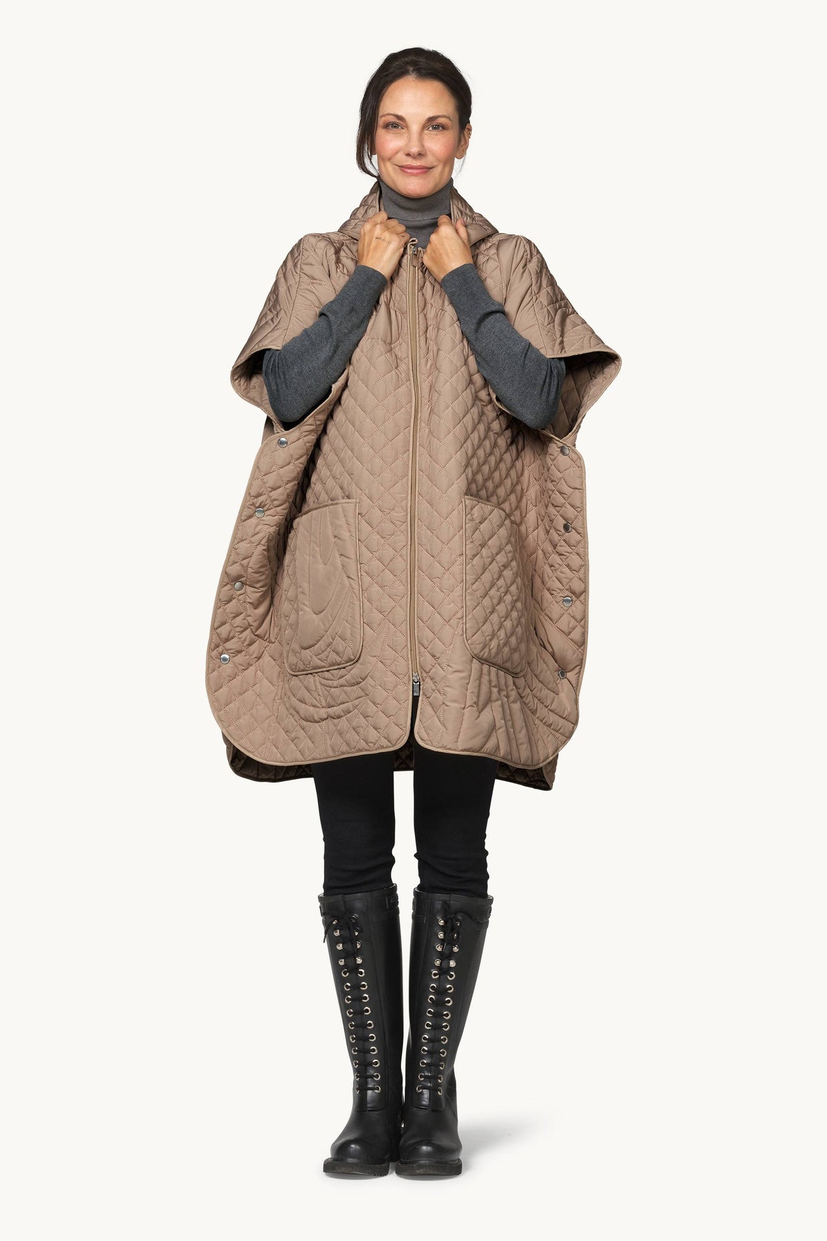 Quilted Cape - Sepia Tint