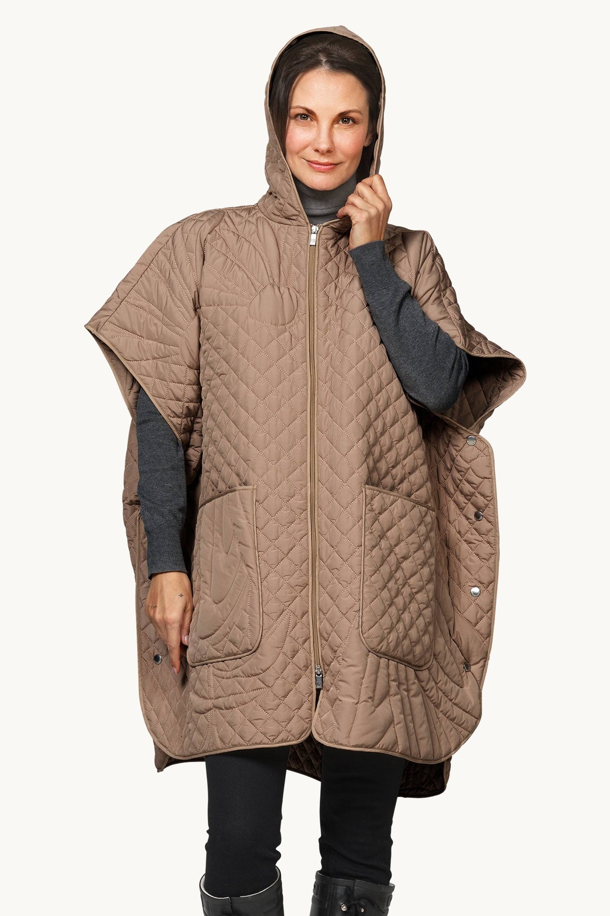 Quilted Cape - Sepia Tint