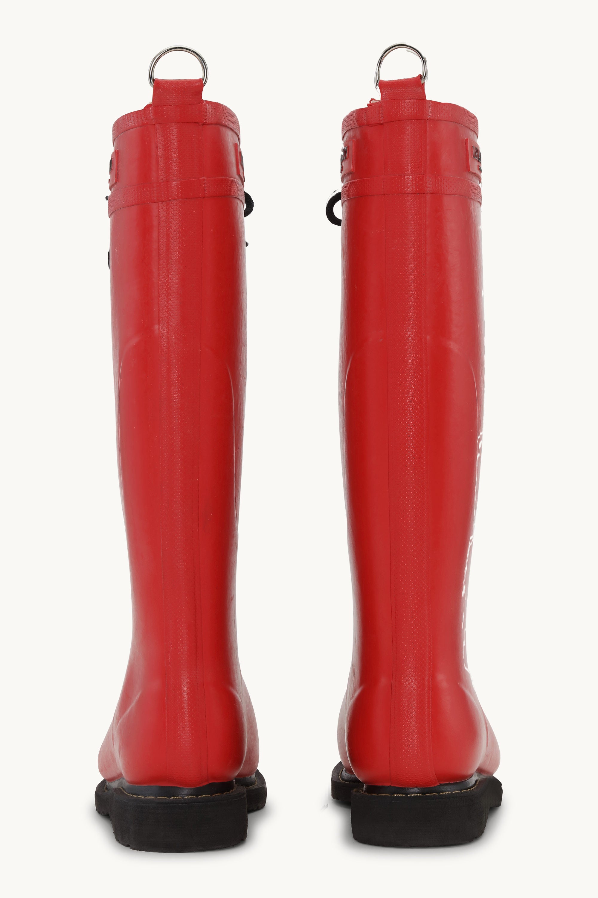 Long Rubber Boots - Deep Red