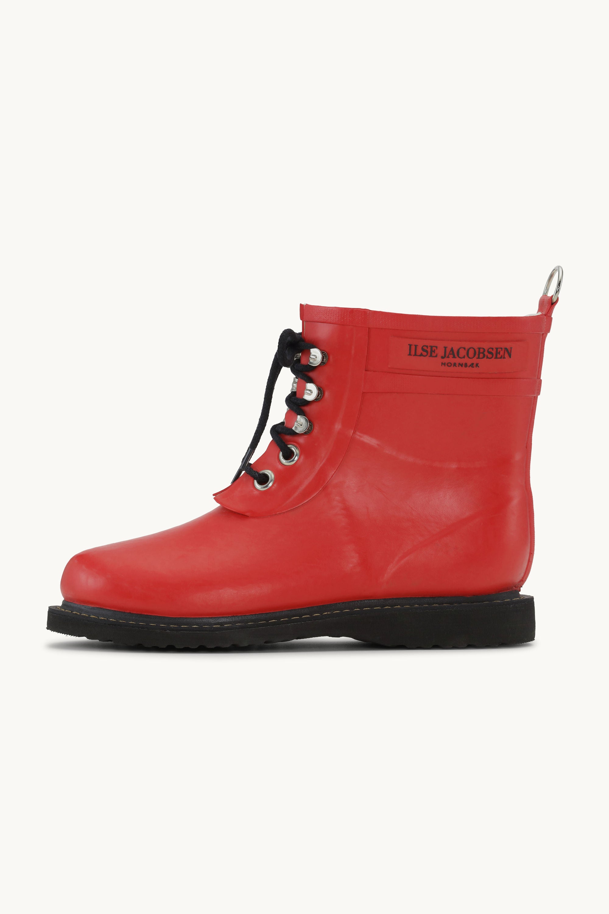 Short Rubber Boots - Deep Red