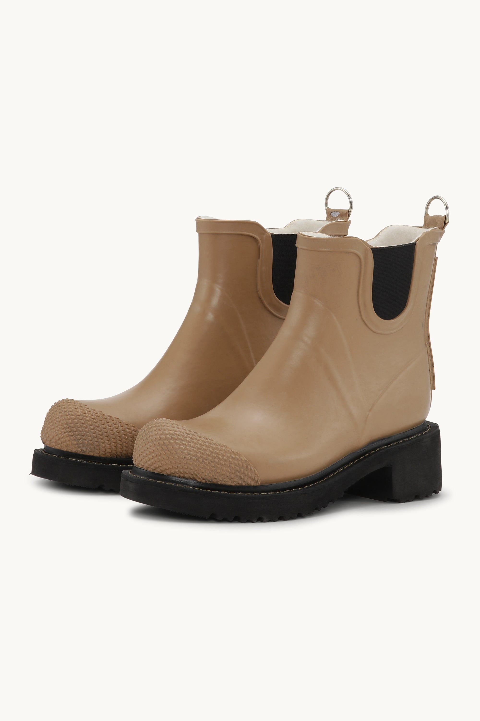 Bottes Courtes En Caoutchouc À Talon Haut - Loutre