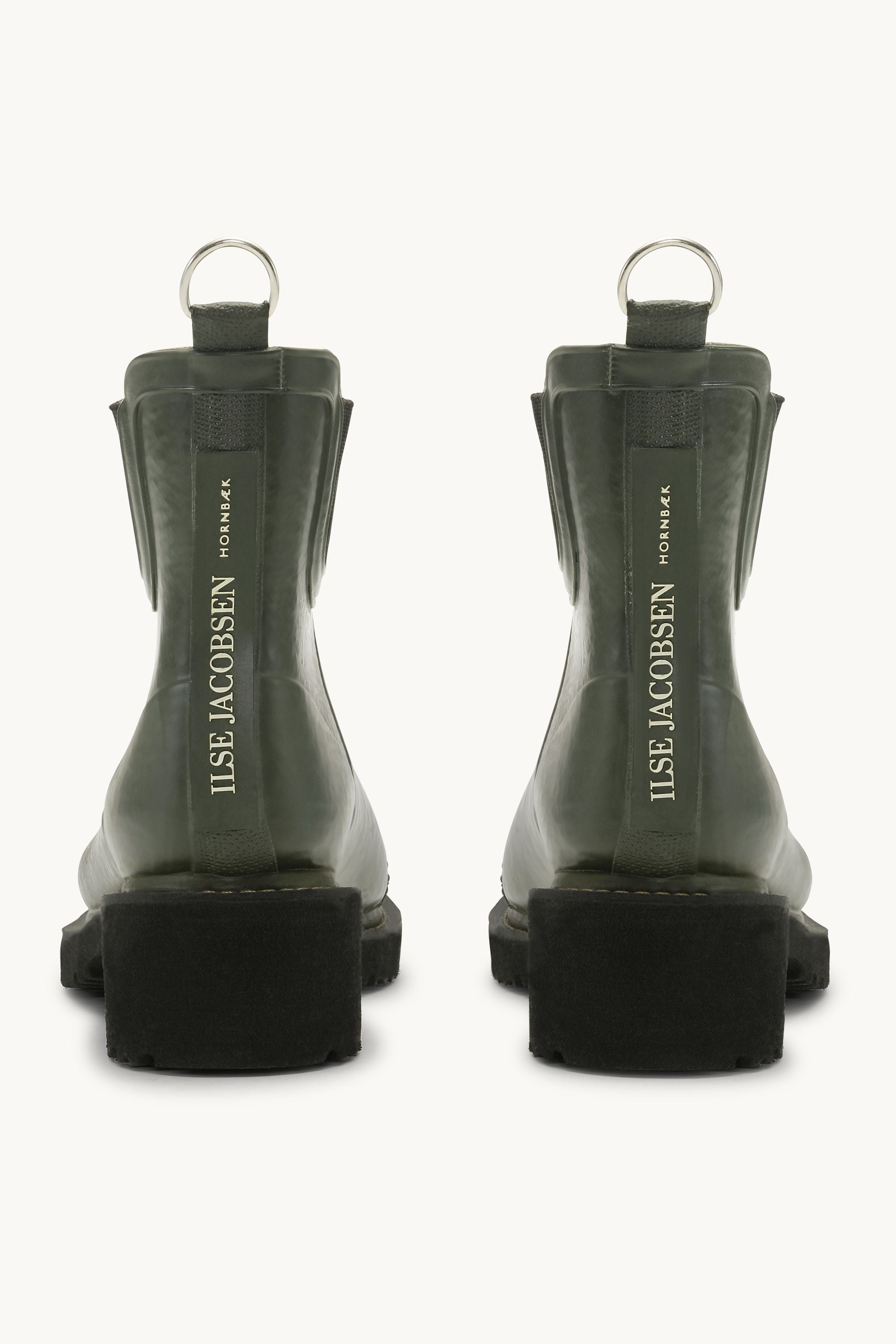 Bottes Courtes En Caoutchouc À Talon Haut - Army