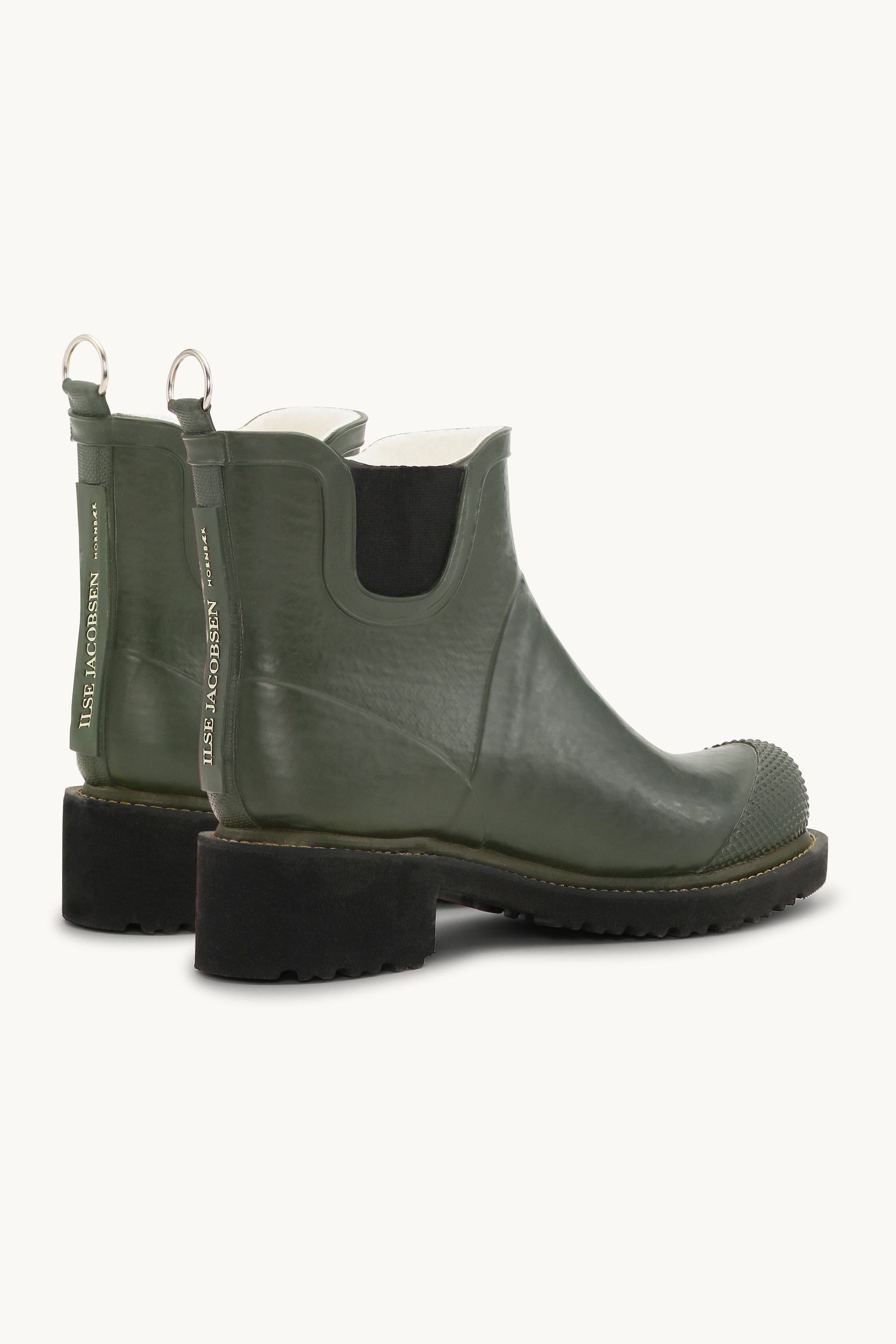 Bottes Courtes En Caoutchouc À Talon Haut - Army