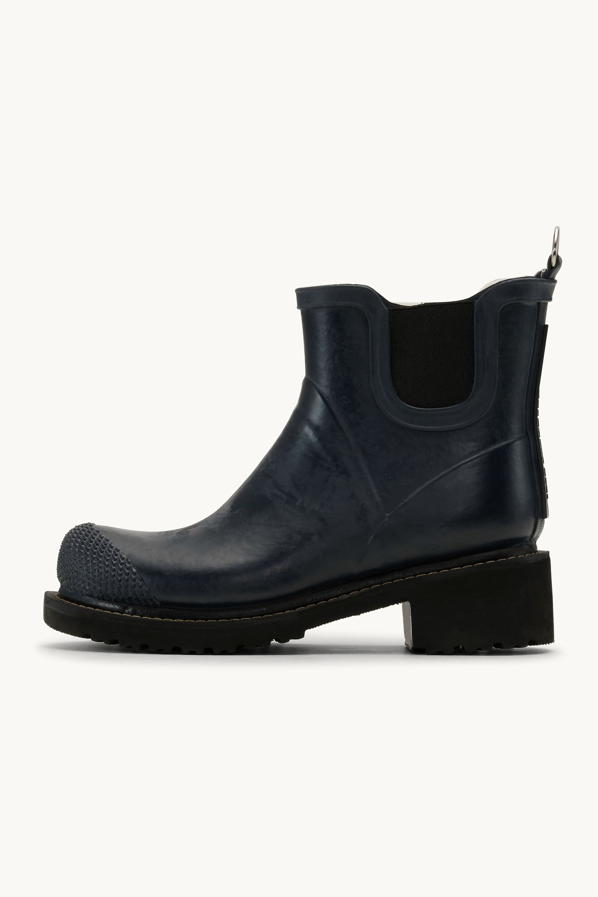 Bottes Courtes En Caoutchouc À Talon Haut - Indigo Foncé