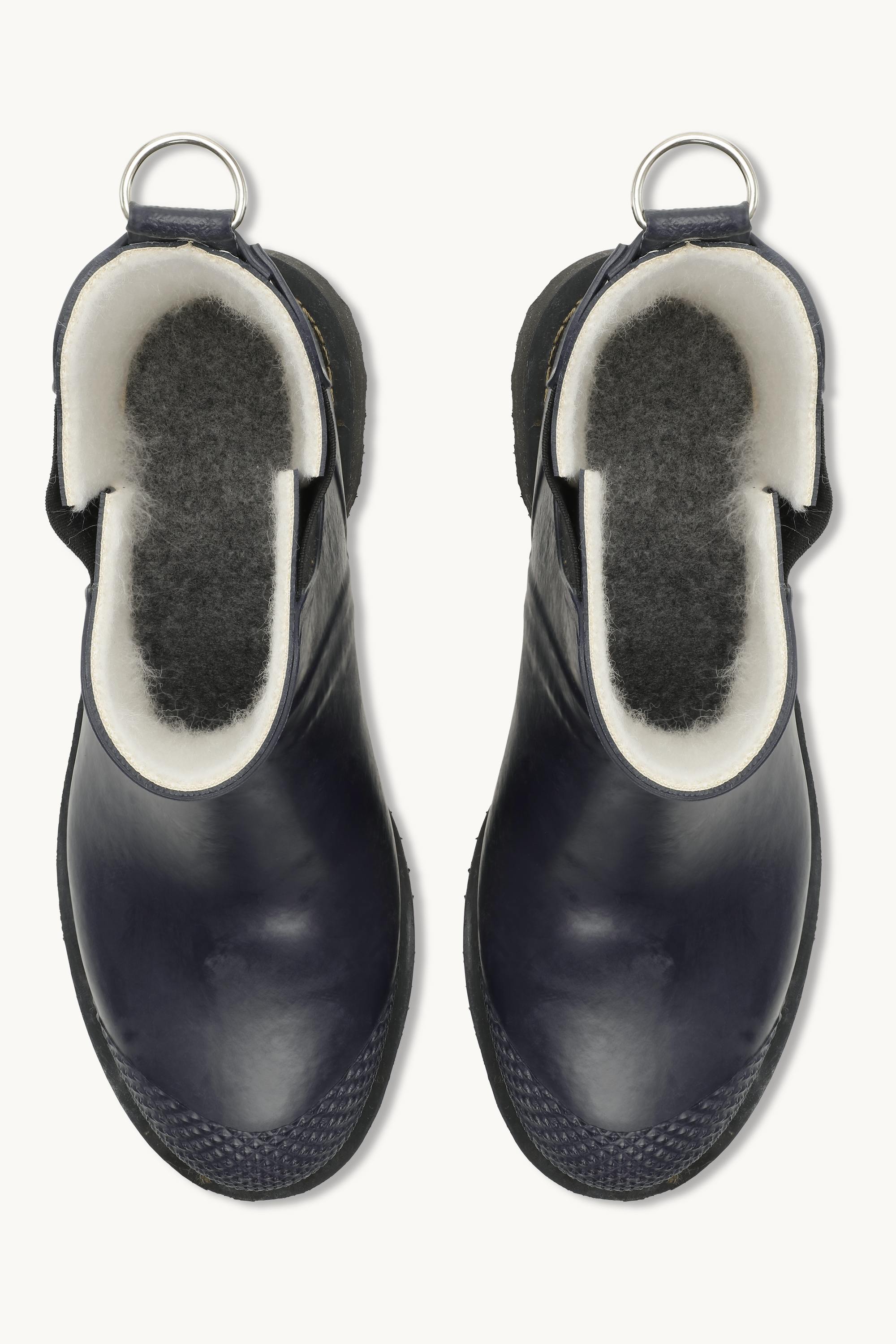 Bottes Courtes En Caoutchouc À Talon Haut - Indigo Foncé