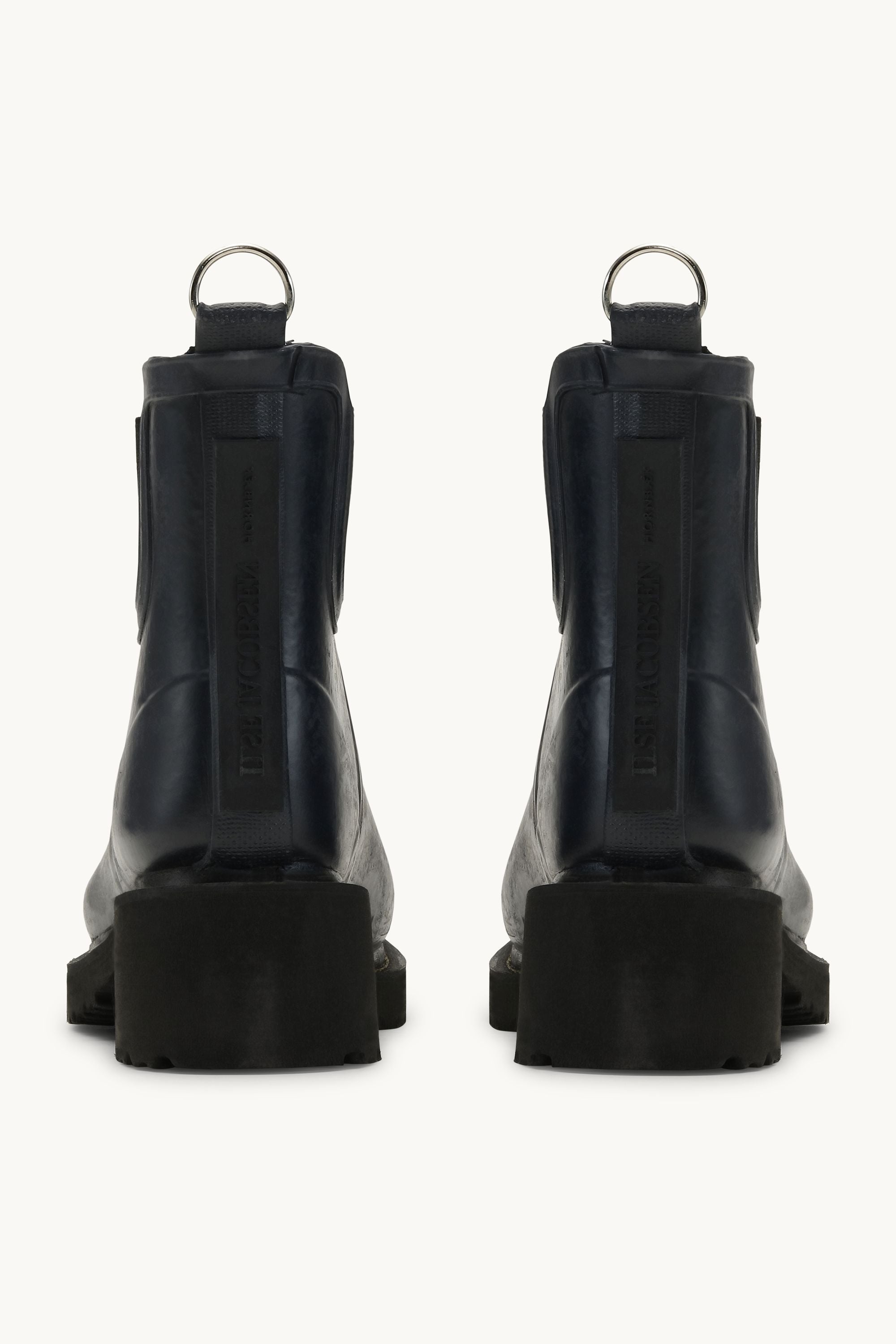 Bottes Courtes En Caoutchouc À Talon Haut - Indigo Foncé