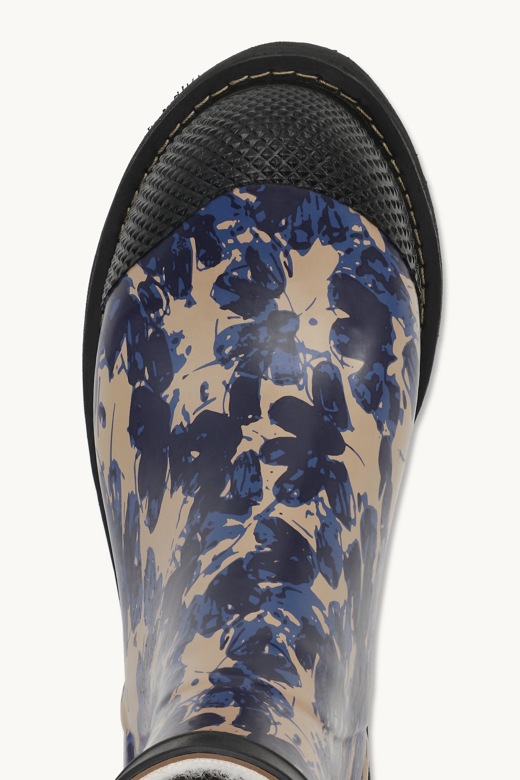 Short Rubber Boot - Beige Butterfly