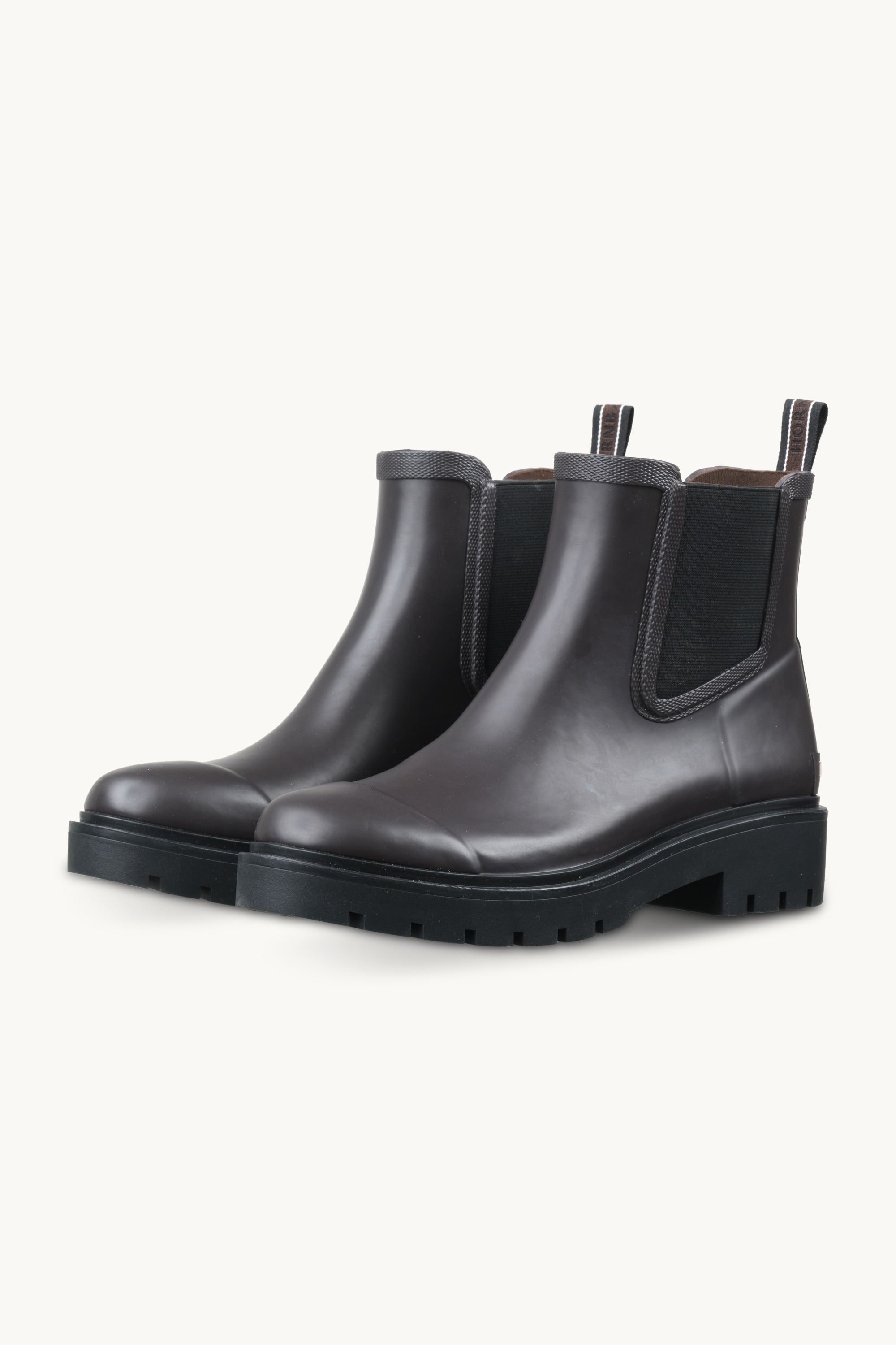 Chelsea Rain Boots - Brown Black
